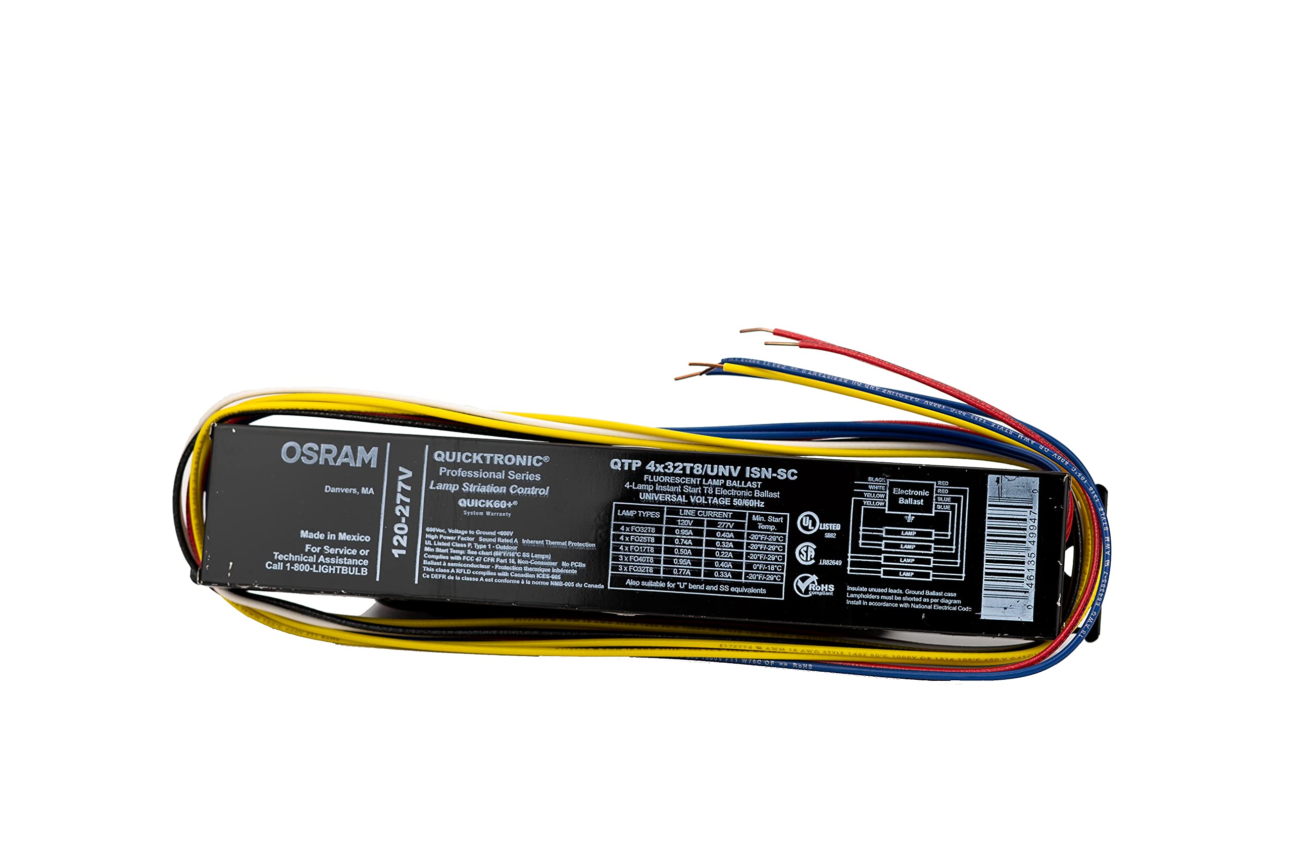 Sylvania / Osram 49908 - Qtp4X32T8/Unv-Isn-Sc-B T8 Fluorescent Ballast