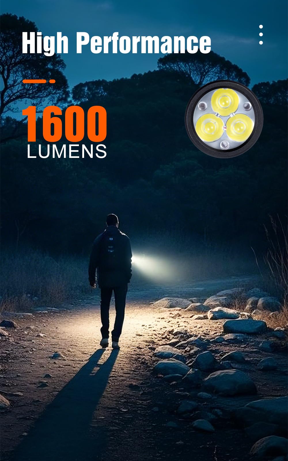 Lumintop Gt Nano Pro Keychain Flashlight 1600 Lumens Mini Flashlight 152 Meters Beam Distance, Rechargeable Battery (Black)