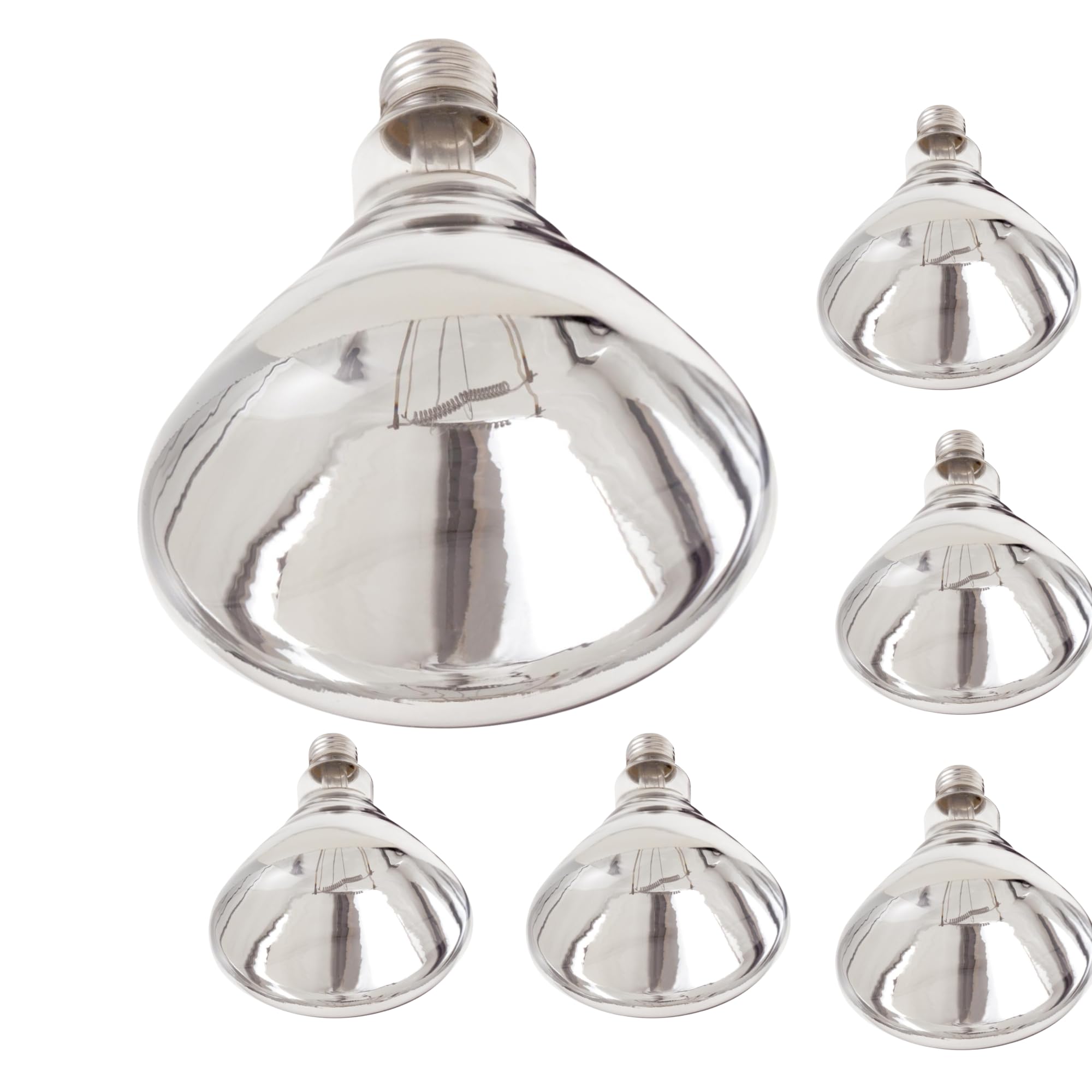 Satco S4885 Br40 Incandescent Heat Lamp Bulb, 250W, 120V, E26 Base, Clear Heat, Dimmable, Shatterproof Pfa Coating, 6000H, 2700K