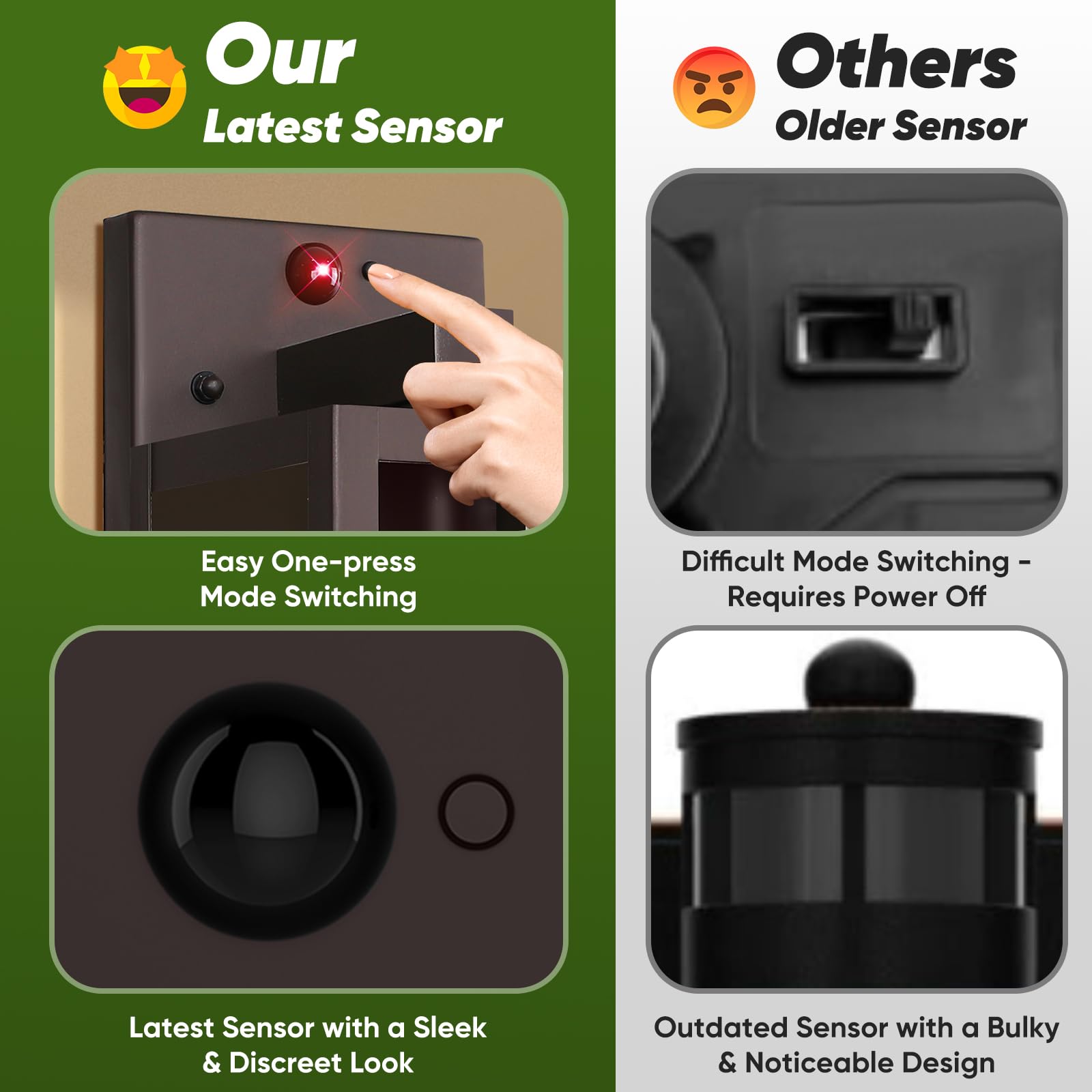 Upgraded Motion Sensor Outdoor Wall Light, 13Dusk To Dawn Porch Light Outdoor Wall Sconce Lantern, 3 Lighting Modes Exterior Lig