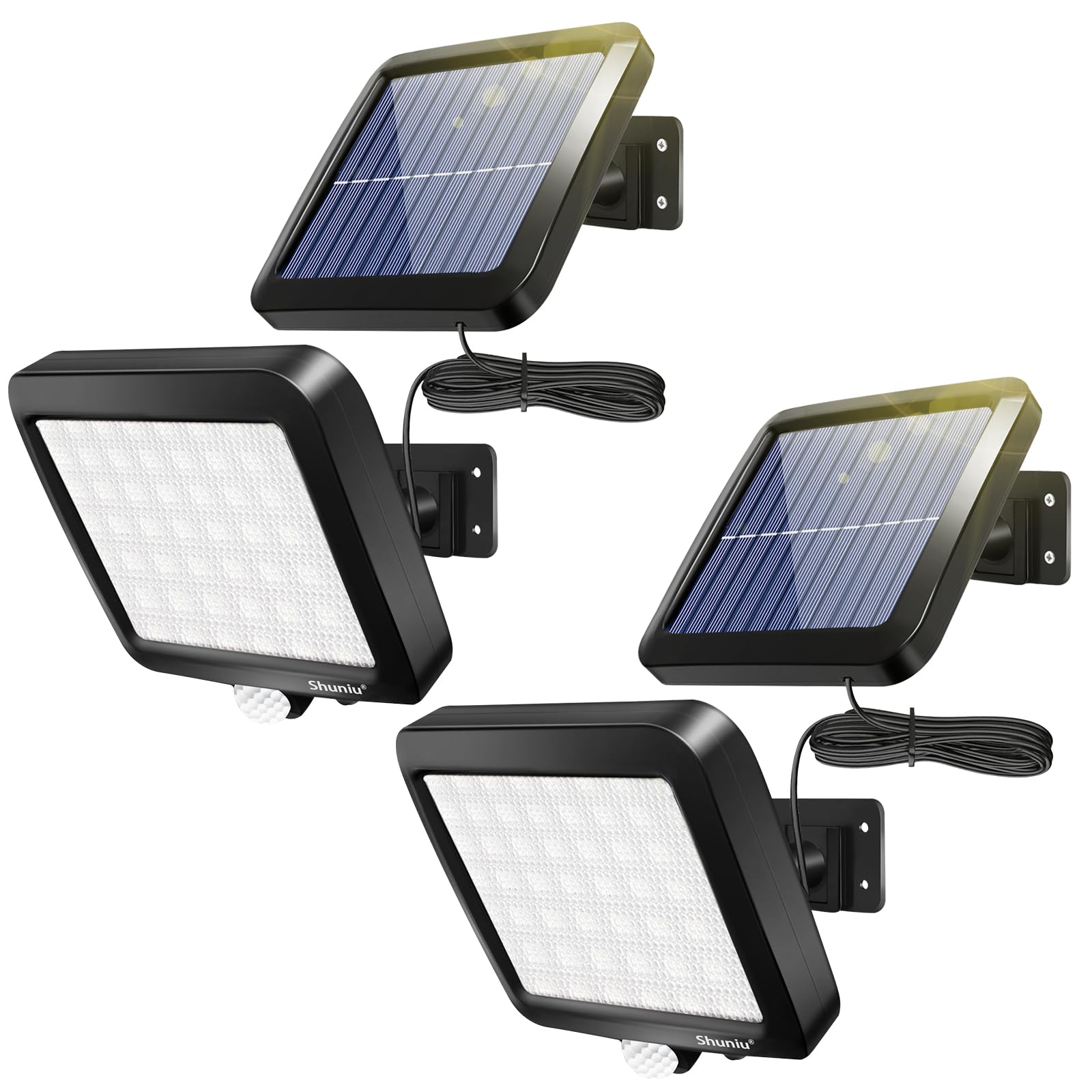 Solar Lights Outdoor With Motion Sensor, 56 Leds Ultra Bright Ip65 Waterproof Separable Solar Porch Light, Solar Security Light