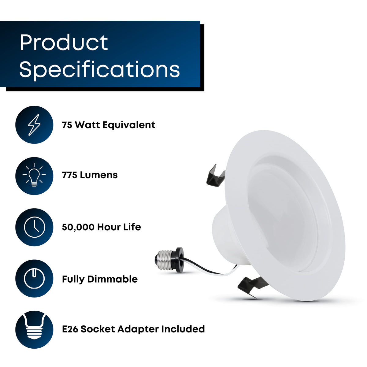Feit Electric 4 inch LED Recessed Lighting Retrofit Downlight - Pre ...