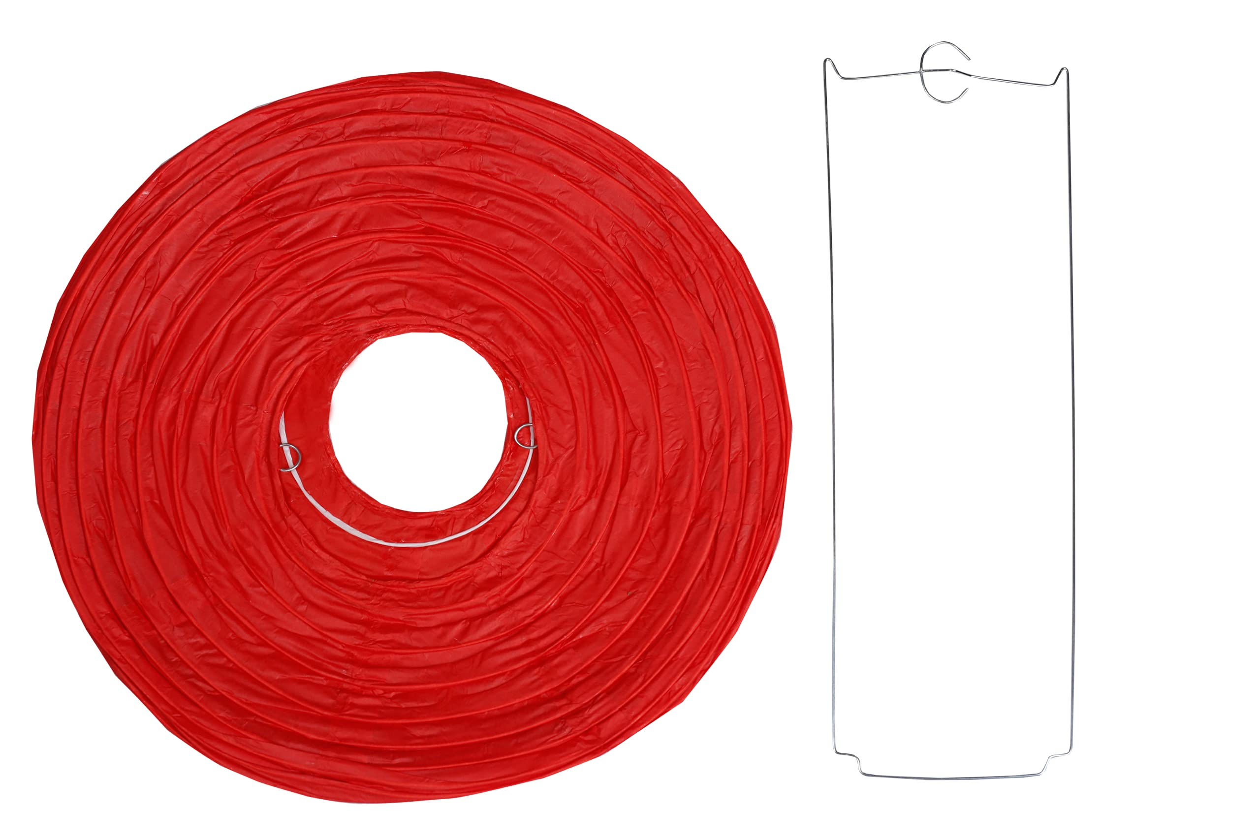 Pack Of 3 Round Paper Lanterns Lamp Wedding Birthday Party Decoration (Red, 4''/10Cm)