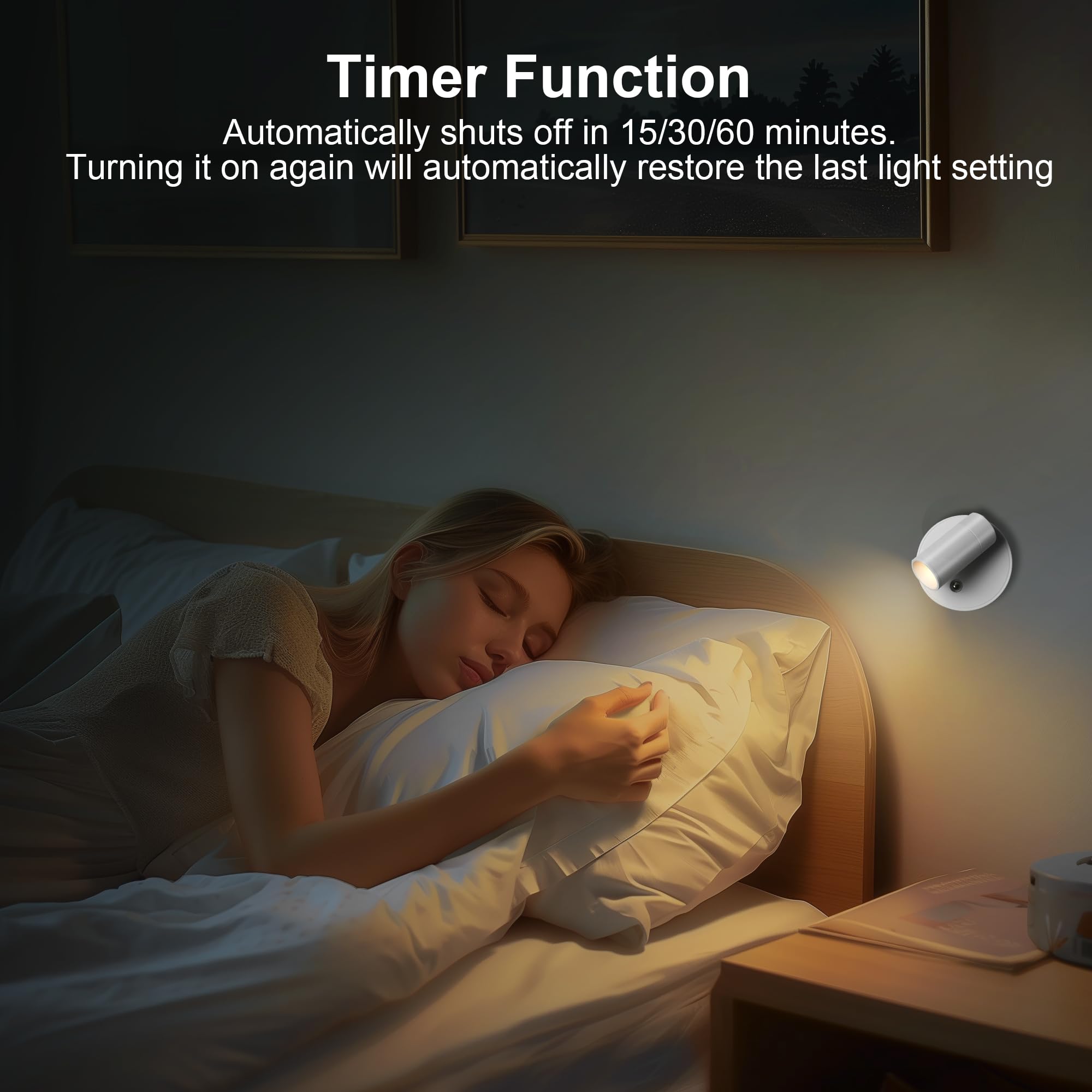 Bgmonster Wireless LED Spot Lights - Battery Operated, Remote Control, Dimmable, 3CCT, White, 1 Pack, Model BG0001B1
