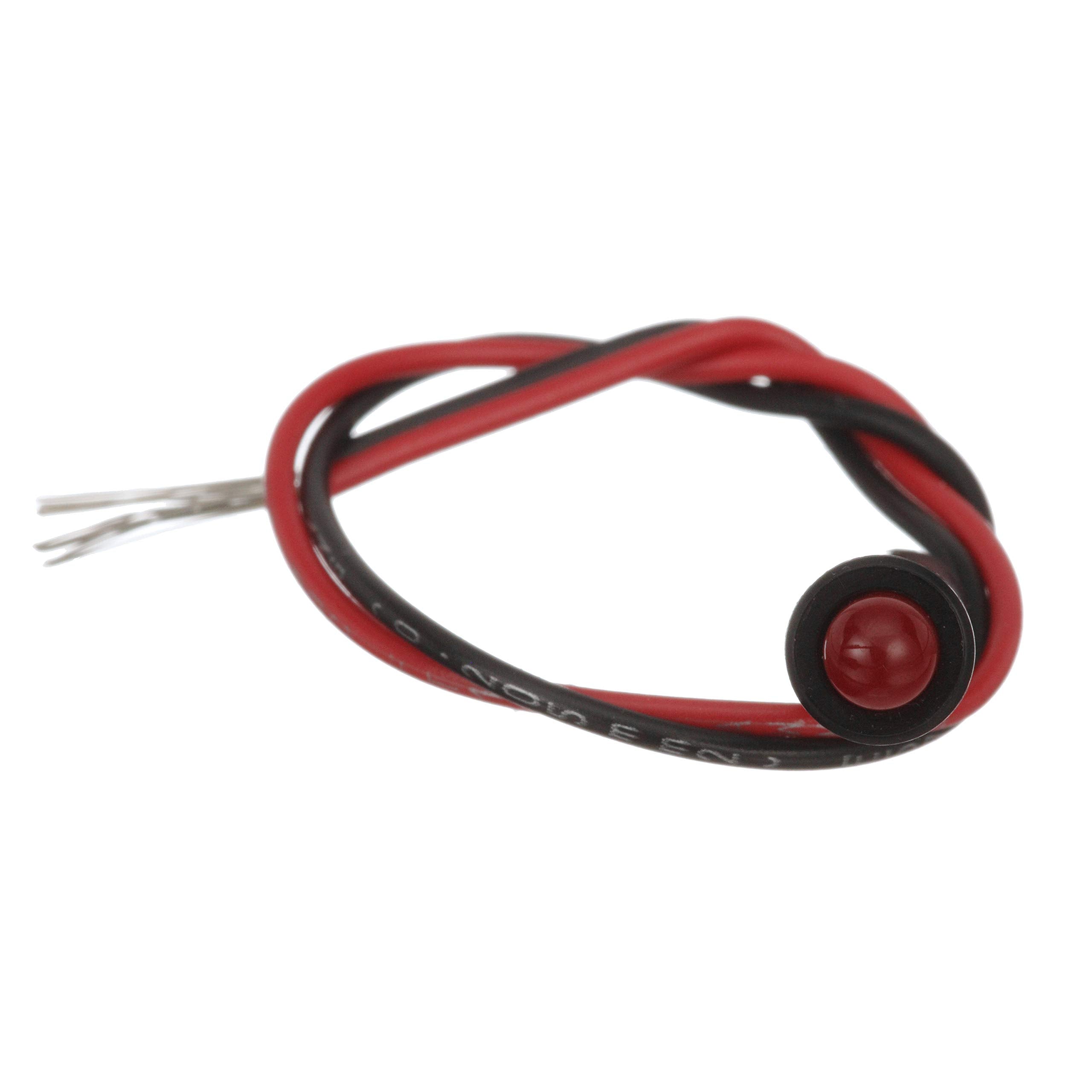 SEACHOICE LED Indicator Light, 14V, 6 in. Lead Wires, Red, Model 09851