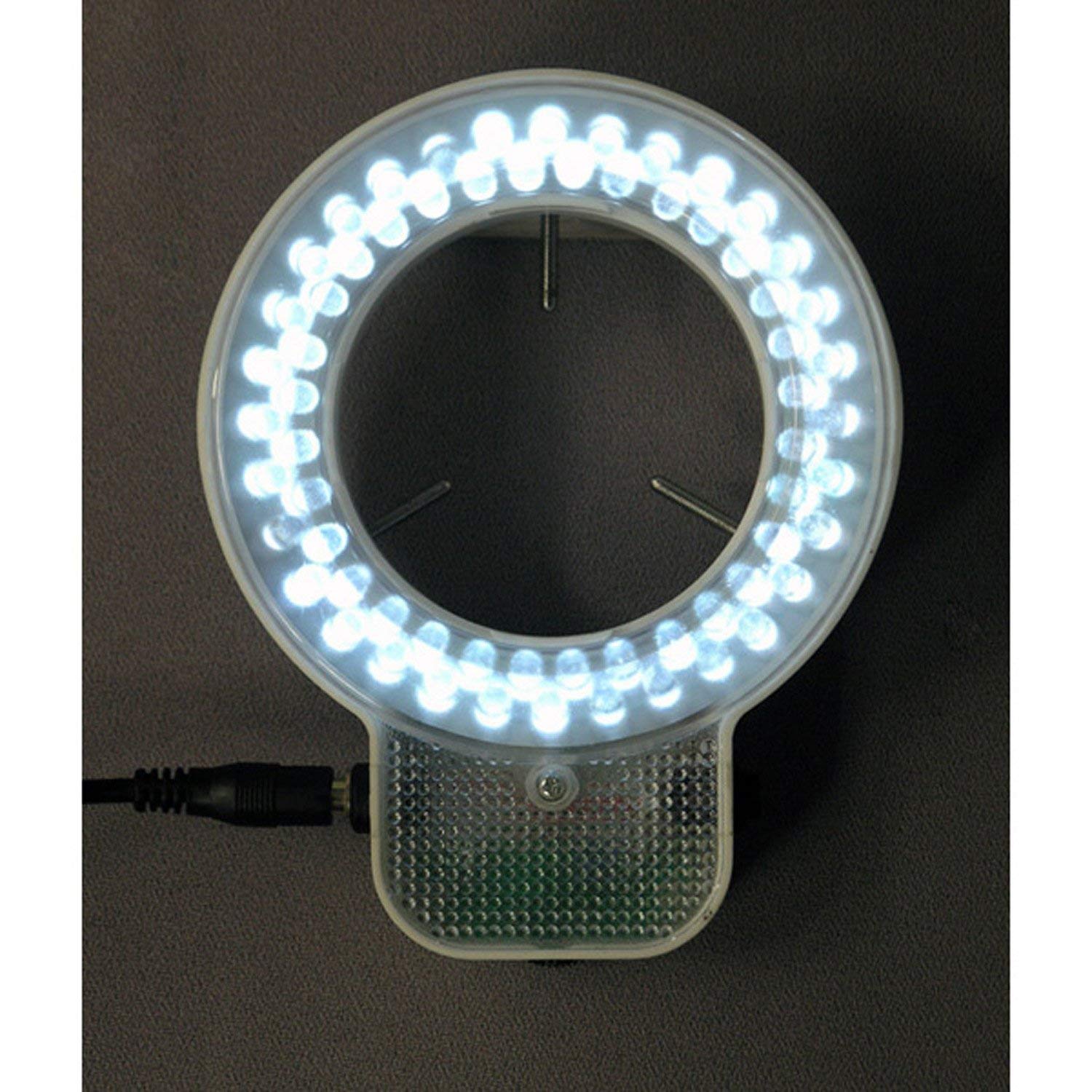 AmScope LED-56S 56 LED Microscope Ring Light with Dimmer, White, Copper Material