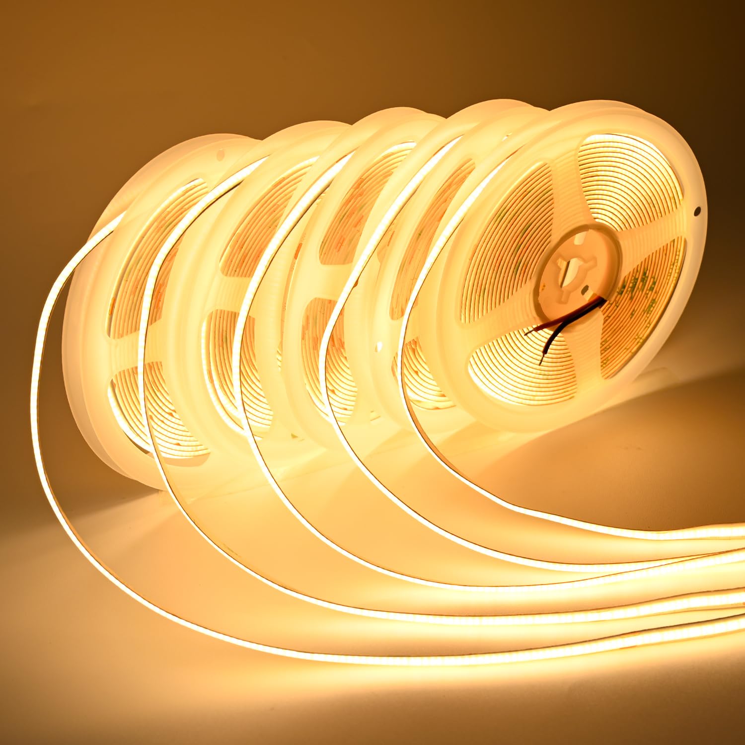 COB LED Strip Light DC 12V LED Strip Light Flexible Super Bright LED Strips, 5Pack 16.4FT 3000K Warm White CRI 90+, 480LEDs/m Hi