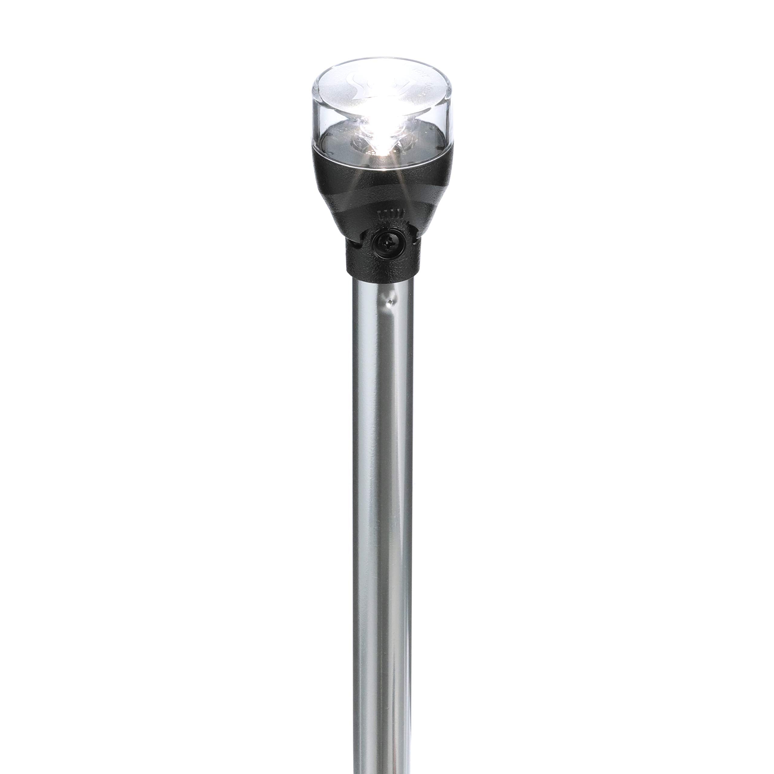 Attwood All-Round LED Navigation Light, 20-Inch, Black Base, Model 5551-PA20-7, Durable Material