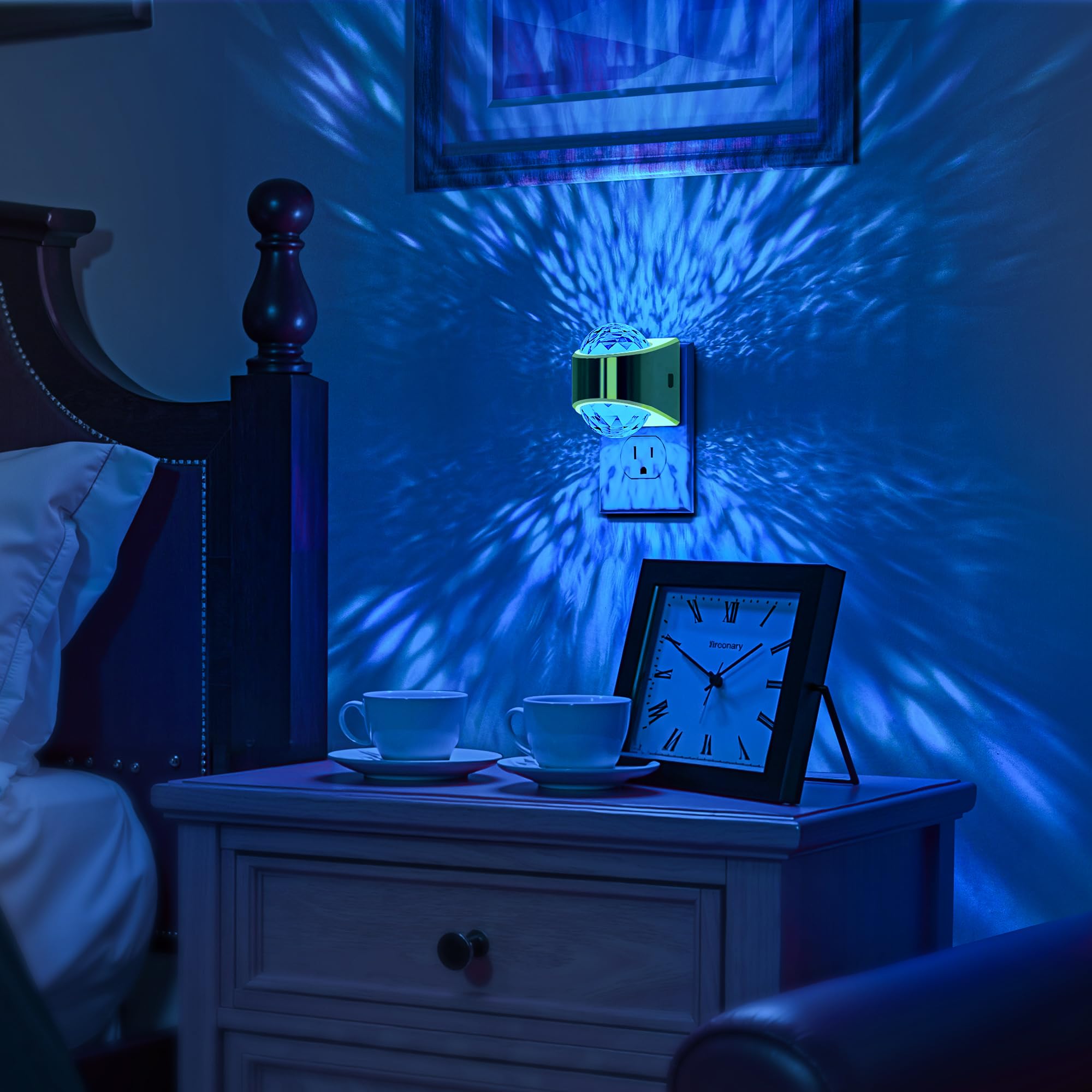 Night Lights Plug Into Wall  Star Projector For Bedroom  Gold Night Light Projector For Kids  9-Color Rgb Galaxy Nightlight With Dusk To Dawn Sensor For Bathroom  Home Gaming Room Decor Gifts