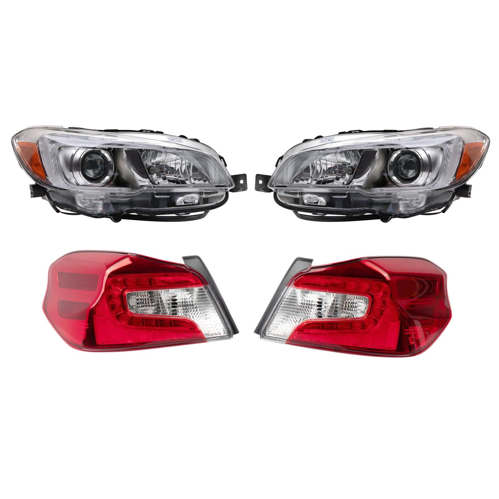 Trq Lighting Kit Su2502152 Su2503152 Su2818106 Su2819106 Compatible With 2015-2021 Subaru Wrx