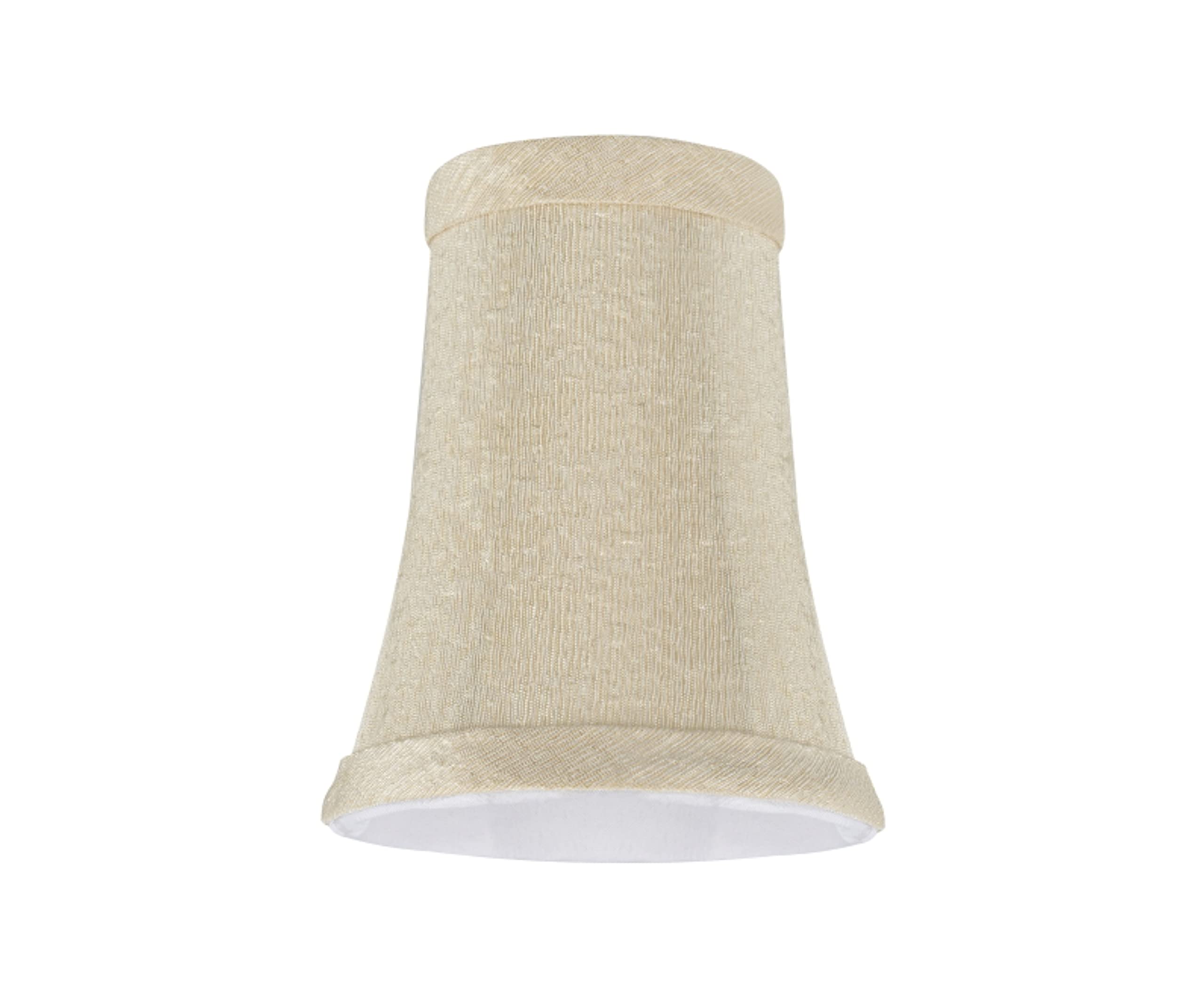 Aspen Creative 30013-6A, Bell Clip-On Chandelier Lamp Shade, Butter Creme, 2 1/2&quot; Top X 4&quot; Bottom X 5&quot; Slant Height, Set Of 6