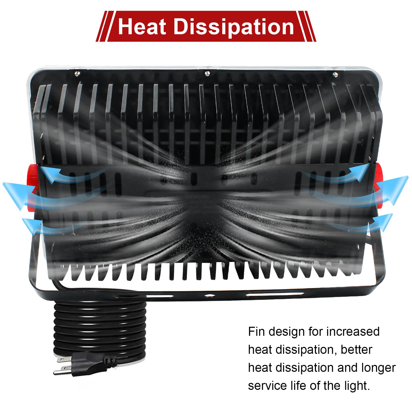 Indmird 2 Pack 200W Led Outdoor Flood Lights - Black Aluminum For Yard, Garden, And Stadium