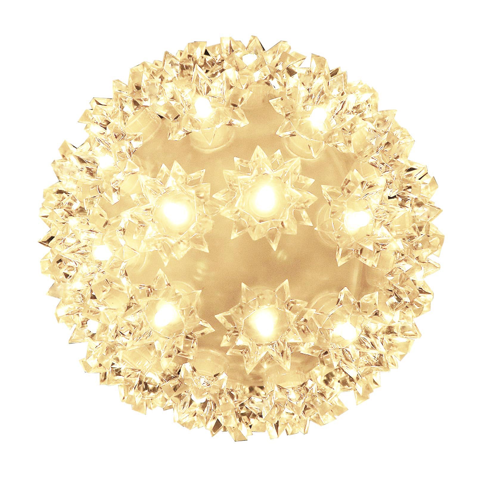 Christmas Lighted Ball 5.5 Outdoor Hanging Sphere Lights Orb 50 LED Warm White Starlight Sphere for Tree  Porch  Gazebo  Bedroom Decorations