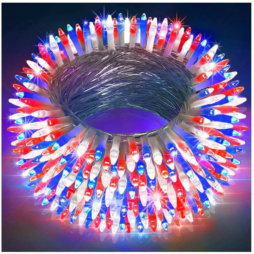 1500Led Christmas Lights Outdoor Use  470Ft 12 Modes Red Blue And White Led String Lights With Timer Dimmable  Waterproof Christmas Tree Lights For Xmas Patio Yard Fence Balcony Garden Decor