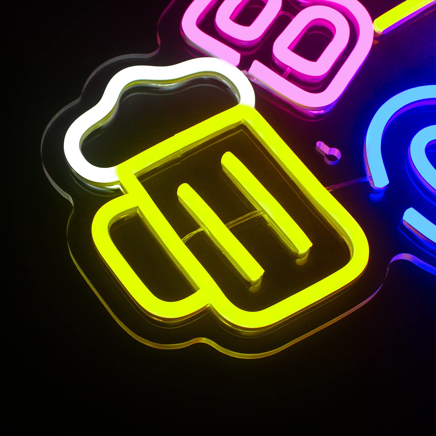 LUCUNSTAR Neon malt-inspired Sign - Acrylic Wall Decor Light for Room or Bar - malt-inspired Cave Design