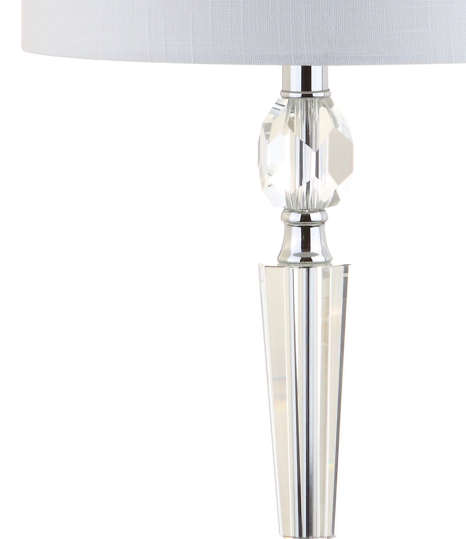 JONATHAN Y 27in Crystal LED Table Lamp Set of 2, Modern Contemporary Design, Clear, Model JYL2047A-SET2