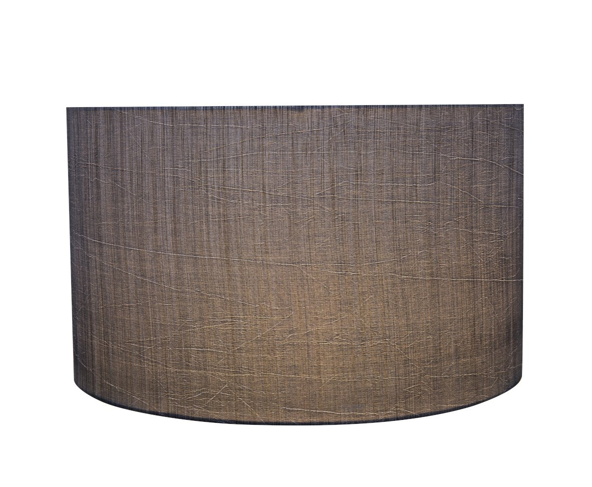 Aspen Creative 58327B, Drum Uno Lamp Shade, Grey & Black, 17&quot; Top X 17&quot; Bottom X 10&quot; Height, Slip Uno 36Mm