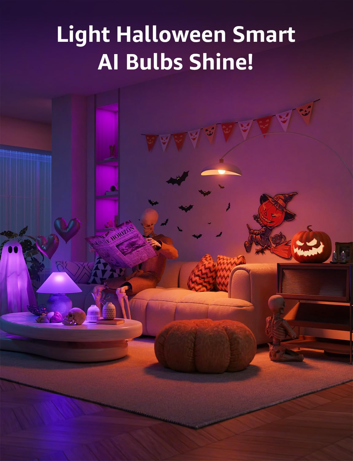 Lepro B1 Smart Light Bulb - WiFi & Bluetooth RGBWW, Plastic, Voice Control, Music Sync, 1 Pack