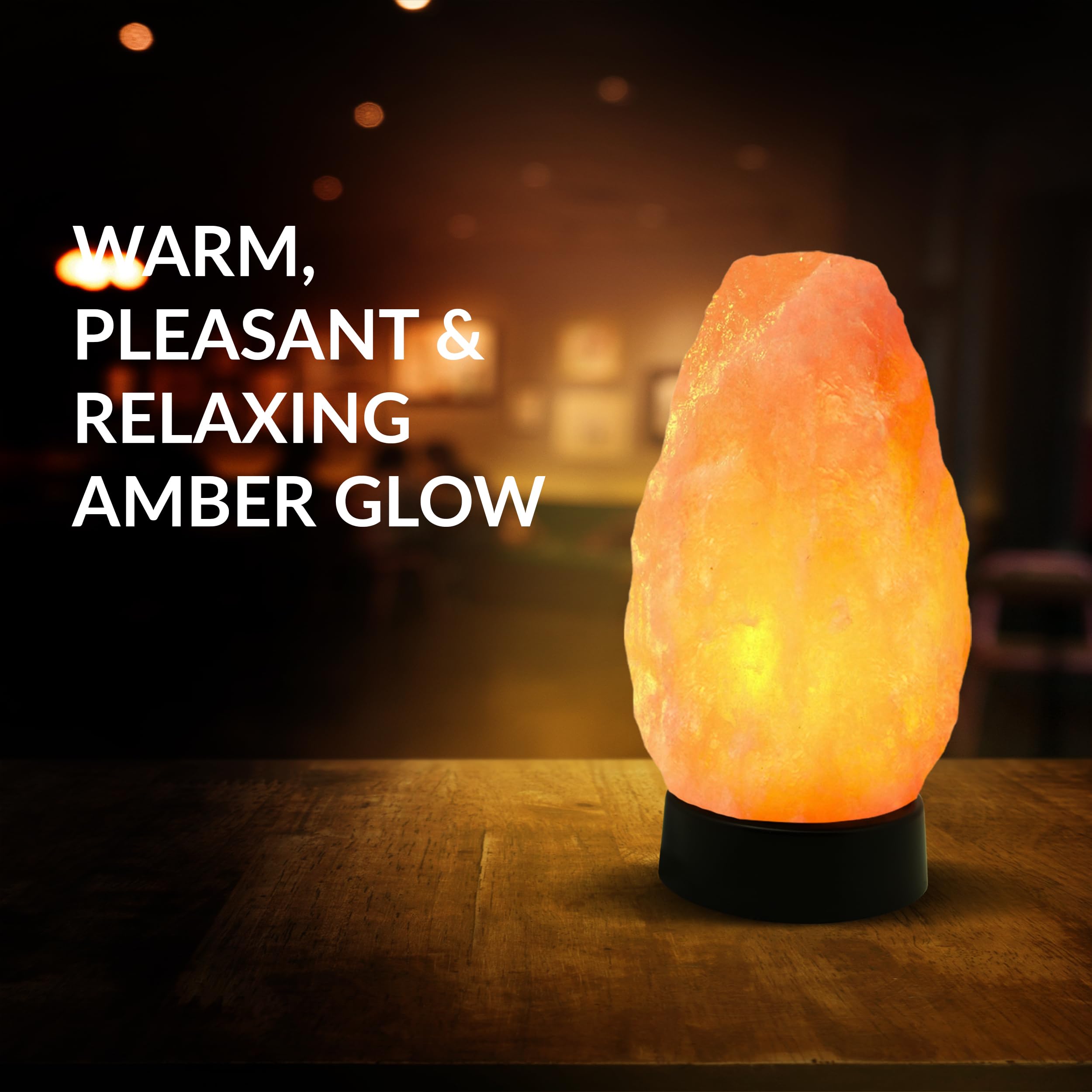 Himalayan Glow Multicolor Salt Lamp – Hand-Carved Crystal, USB & Plastic Base, Model D-900AC, White