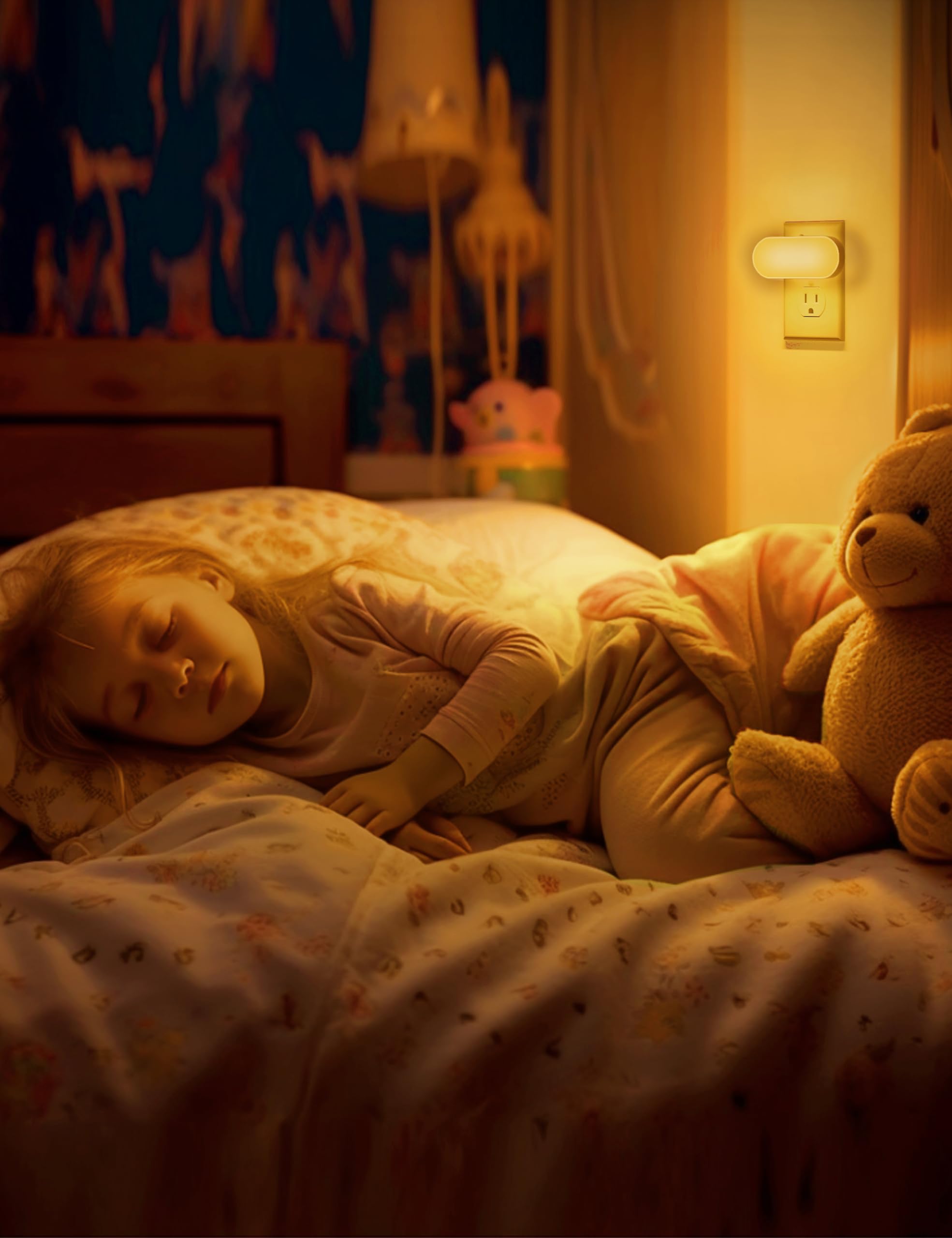 Rgb Night Light, 120V Night Lights Plug Into Wall, 0.7W Led Night Light For Kids Room, Baby Night Light, Bathroom Night Light, Stair Lights, Hallway Light, Color Moving, 2 Pack Multicolor