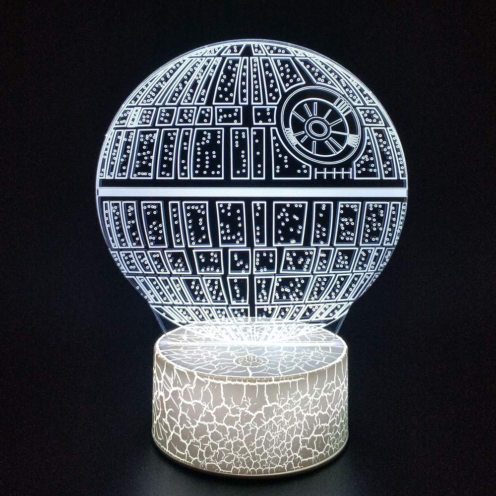 Gfytdxe 3D Optical Illusion Night Light, LED Desk Lamp, Touch & Remote Control, 16 Colors, USB Powered, Model C, Size: Night Light