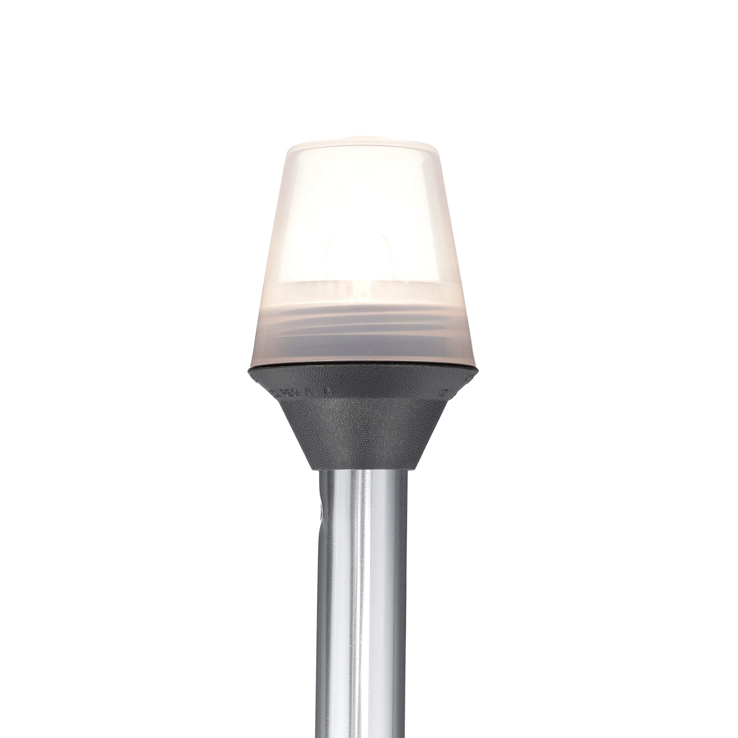 Attwood Stowaway Light - 36-Inch Pole, 2-Mile 360-Degree Illumination, Silver, Model 7100C7, One Size