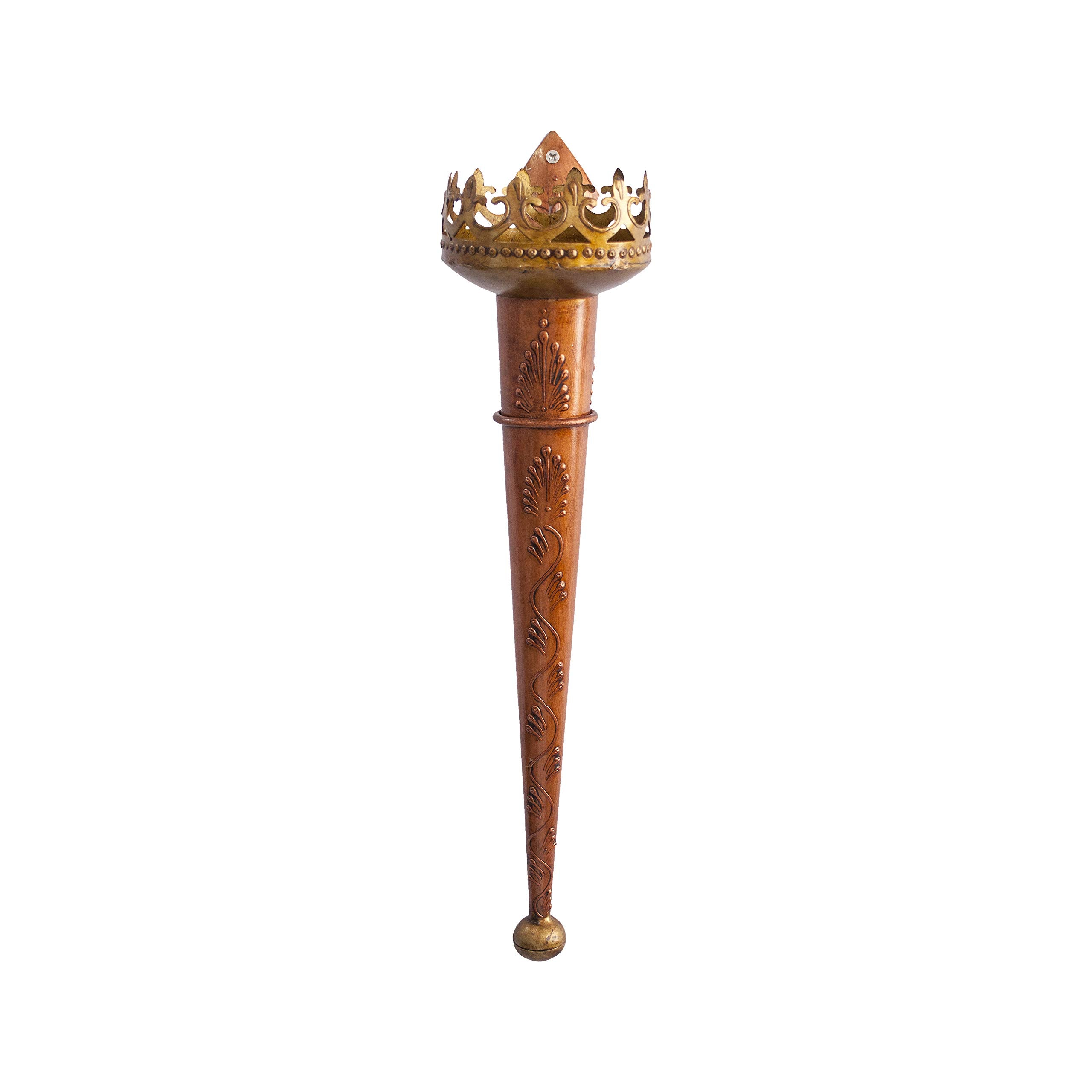 Ritwikas Metal Mashal Diya Olympic Torch | Home Decorative Mashal Candle Holder/Stand Cup Showpiece | Height - 20 Inch, Copper B