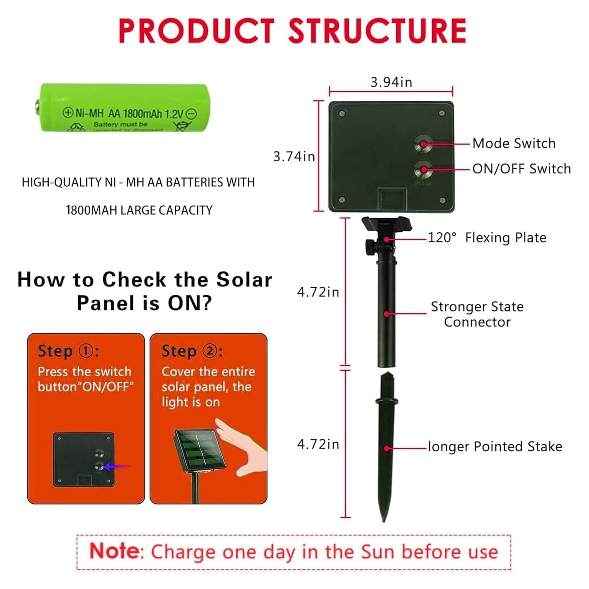 Tw Shine Solar Christmas Lights 400 Led 132 Ft Waterproof Red Decor Hb-200Coi