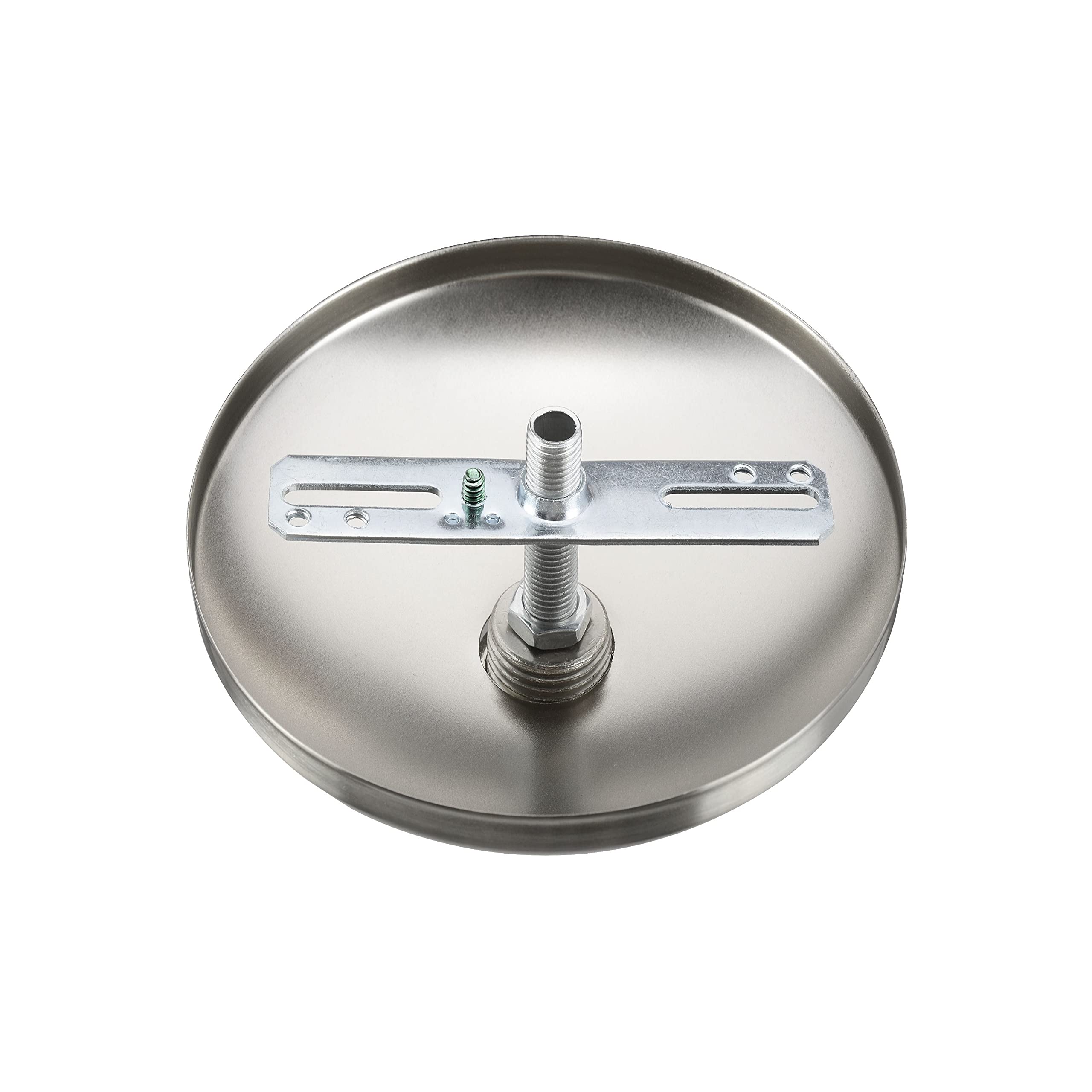 Aspen Creative 21511-21, Contemporary Chandelier & Light Fixture Canopy Kit W/Collar Loop, Brushed Nickel, 5'' Diameter, 1'' Cen