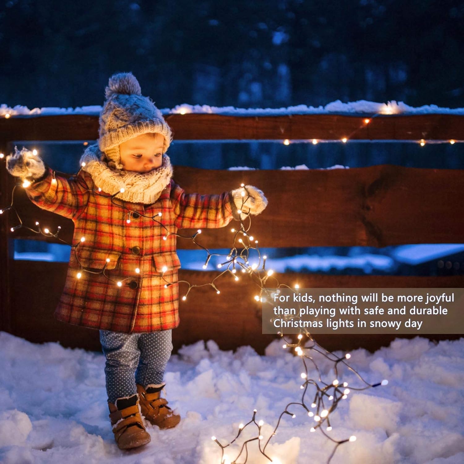 Connectable 100Led 33Ft 8Modes String Lights Indoor Outdoor | Extendable Green Wire Warm White Christmas Tree Lights With Timer