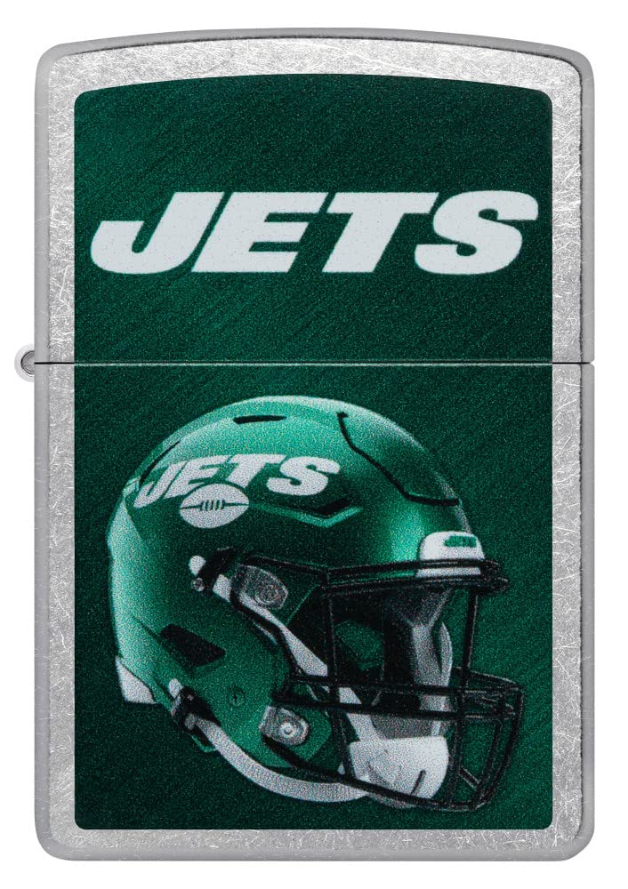 Zippo Nfl New York Jets Helmet Street Chrome Pocket Lighter