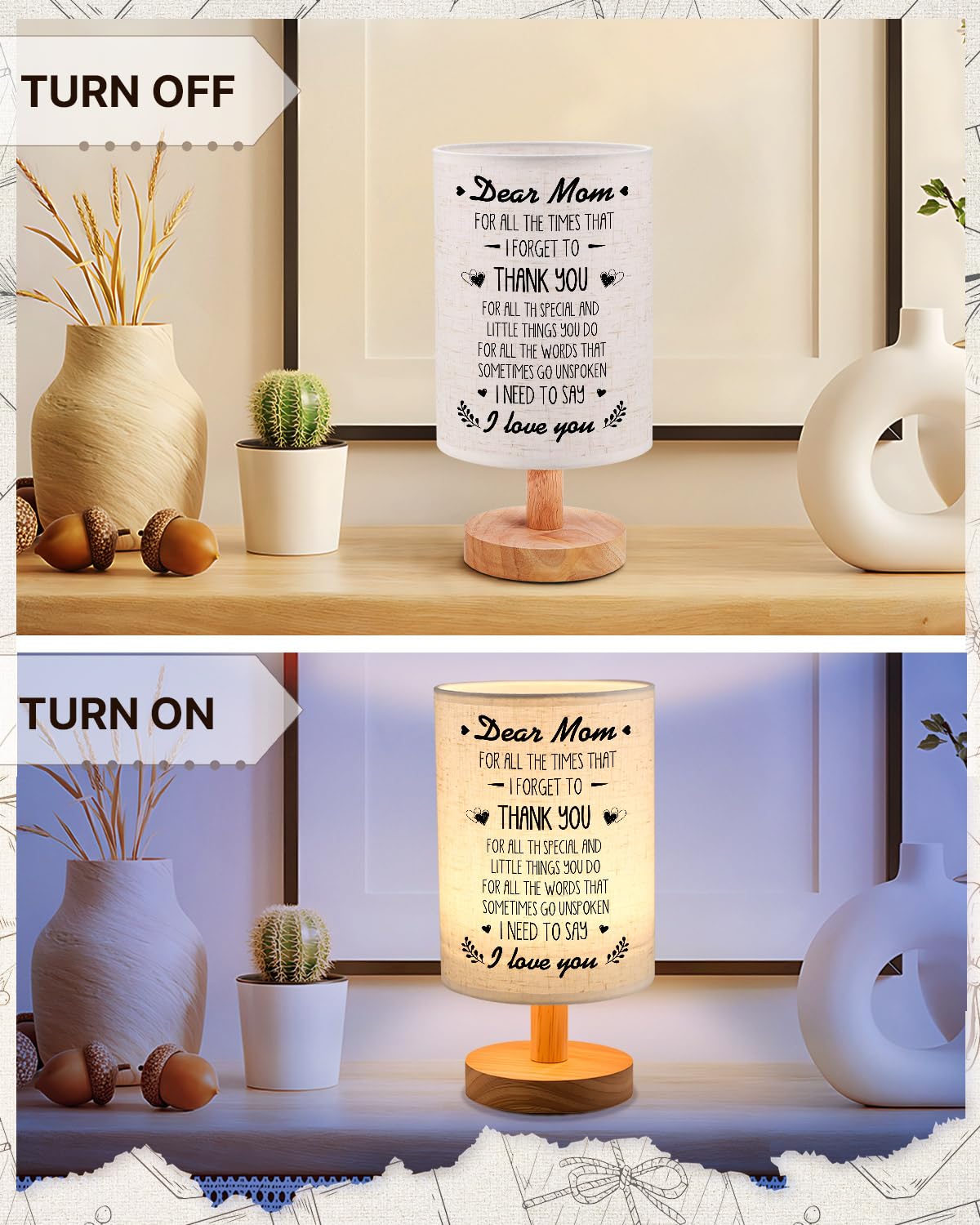 Souhoney Mom Birthday Gifts From Daughter Son  Sentimental Gifts For Mom Birthday Gifts From Daughter Son  Unique Christmas Mothers Day Gifts For Mother Lamp Gifts For Home Decor