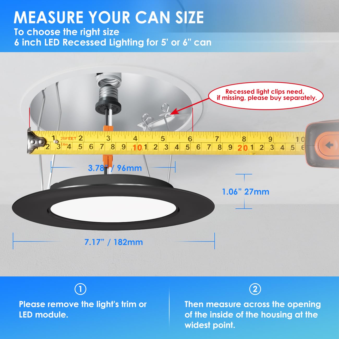 Anwio Recessed Lighting 6 Inch Black  5Cct 9W 1000Lm Flat Retrofit Led Recessed Lights Can Needs  2700/3000/4000/5000/6000K Selectable Can Lights Cri 80+ Dimmable E26 Base Ic Rated & Etl 8 Pack