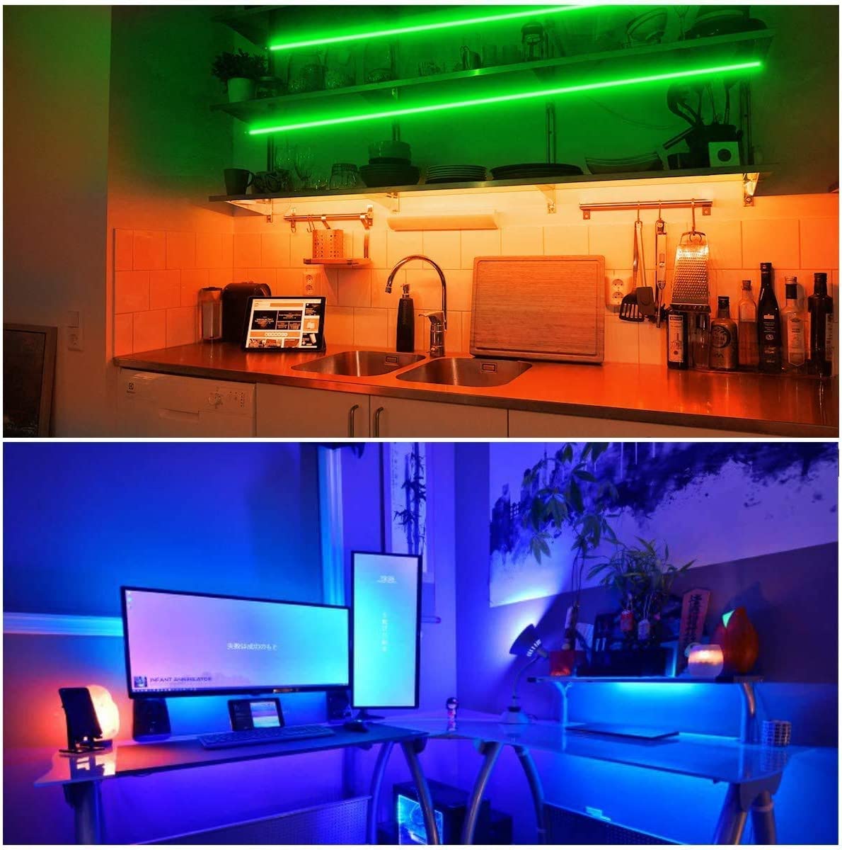 DAYBETTER 5050 RGB LED Strip Lights - Color Changing, 150ft Length, Infrared Remote Control