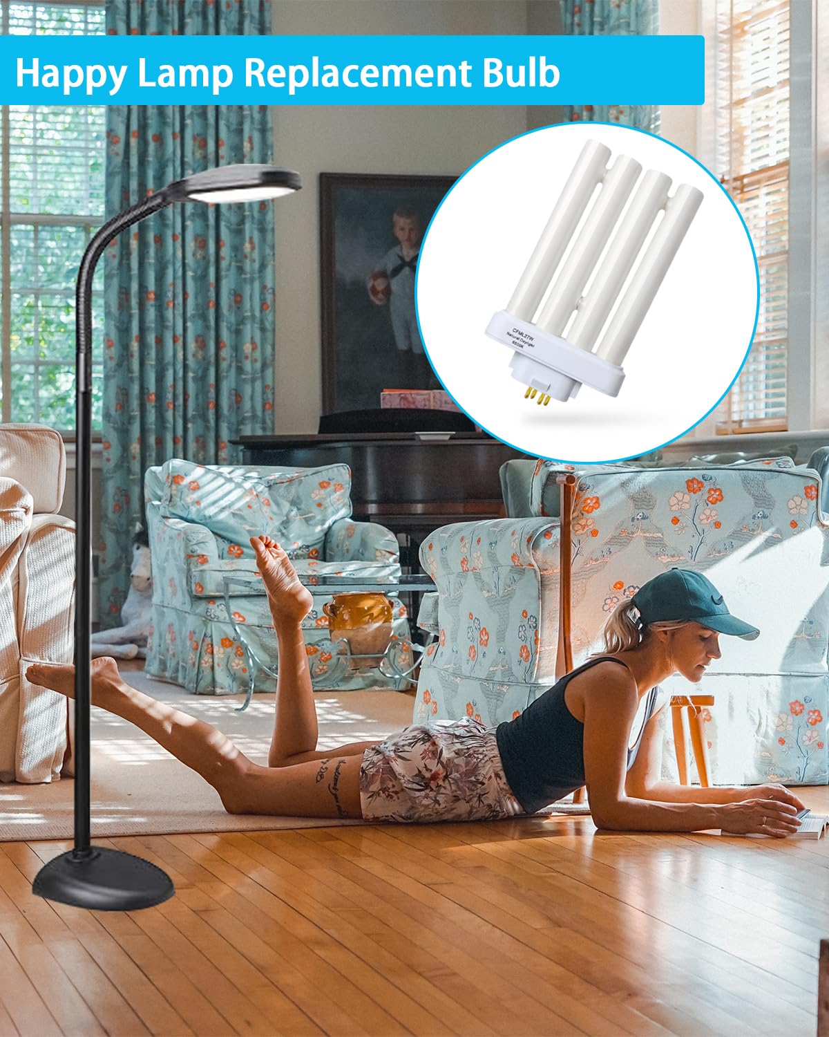 Valoisa Cfml27Vlx Replacement Fluorescent Light Bulb, Natural Daylight Spectrum 6500K,Compatible For Cfml27Vlx,1Pack