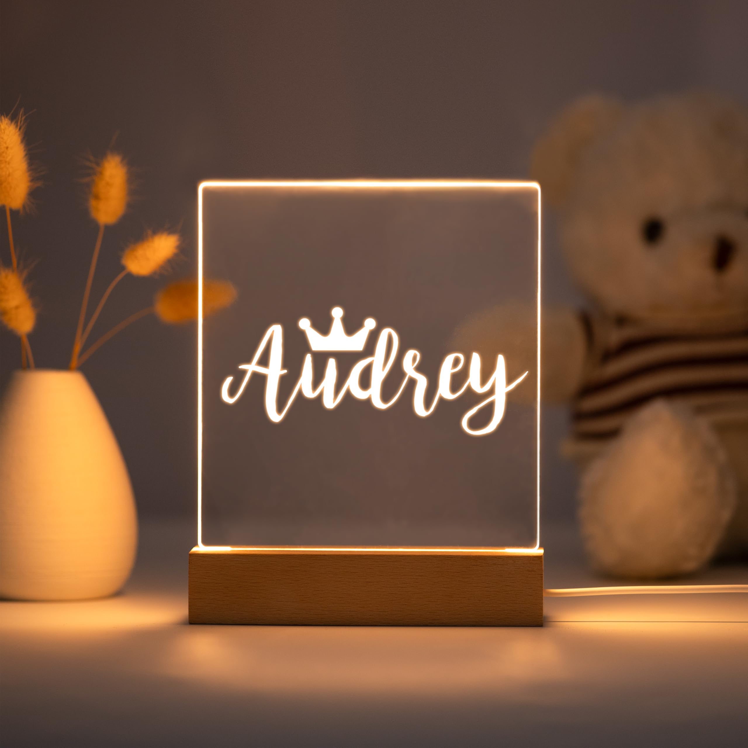 Personalized Night Light For Kids Girls Boys Customized Gifts For Baby Girl Bedroom Decor Crown