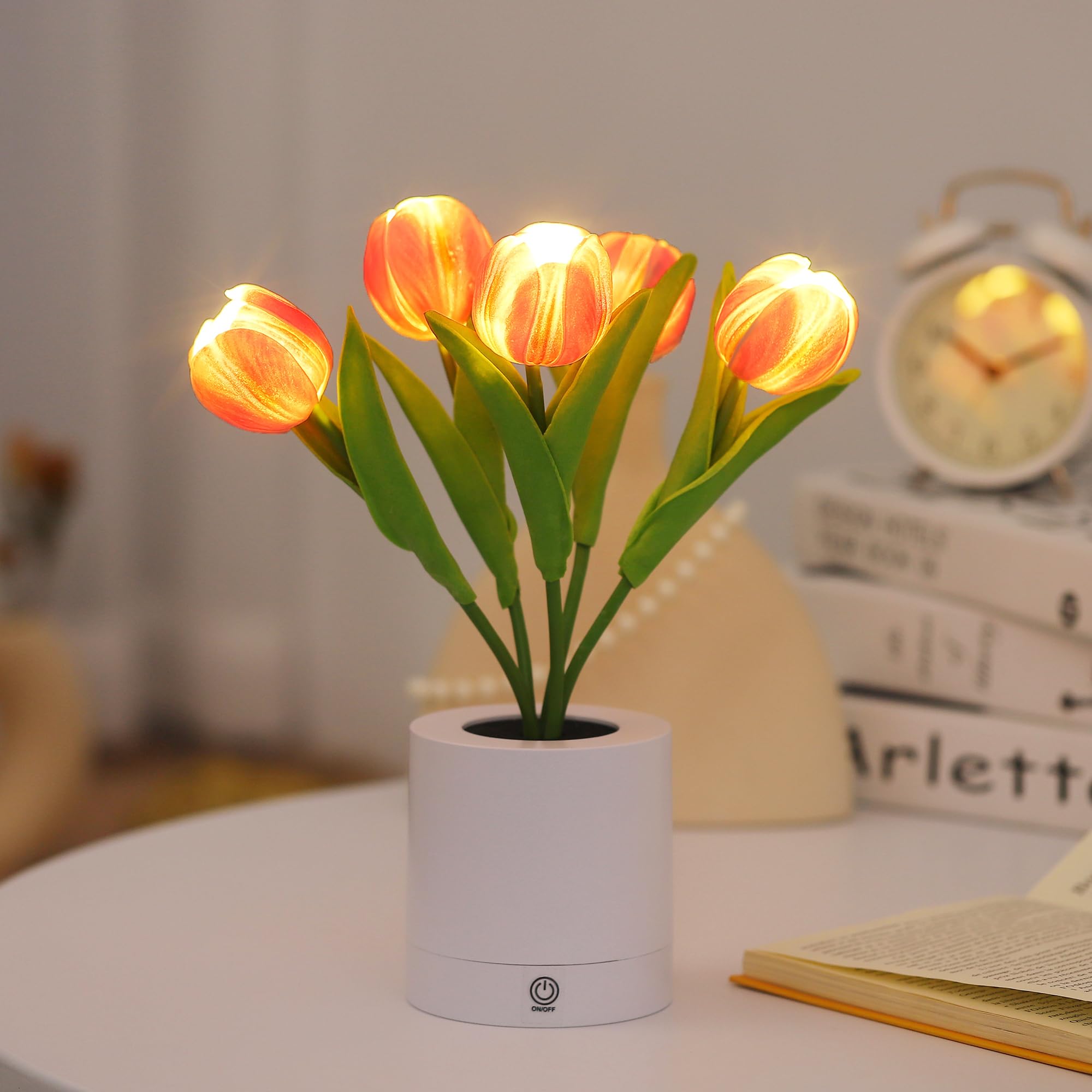 Wsyear Tulip Lamp Gifts For Mom From Daughter, Birthday Gifts For Women, Artificial Flower Lamp Night Light For Bedroom Decor Gi