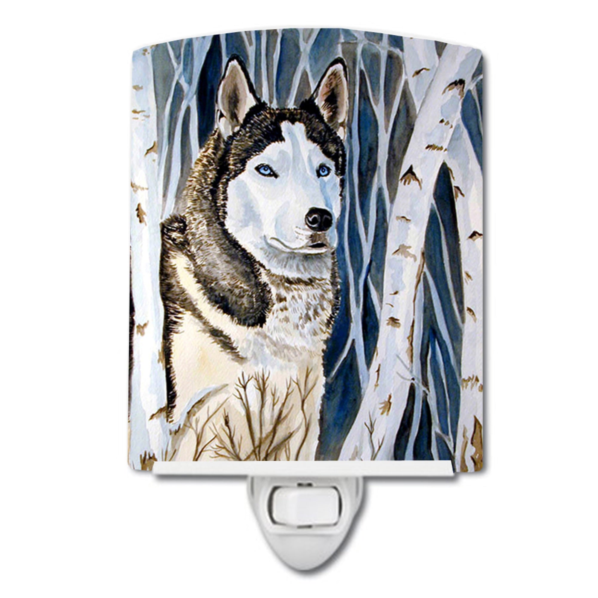  inchCarolines Treasures Siberian Husky Ceramic Night Light, 6x4, Multicolor inch