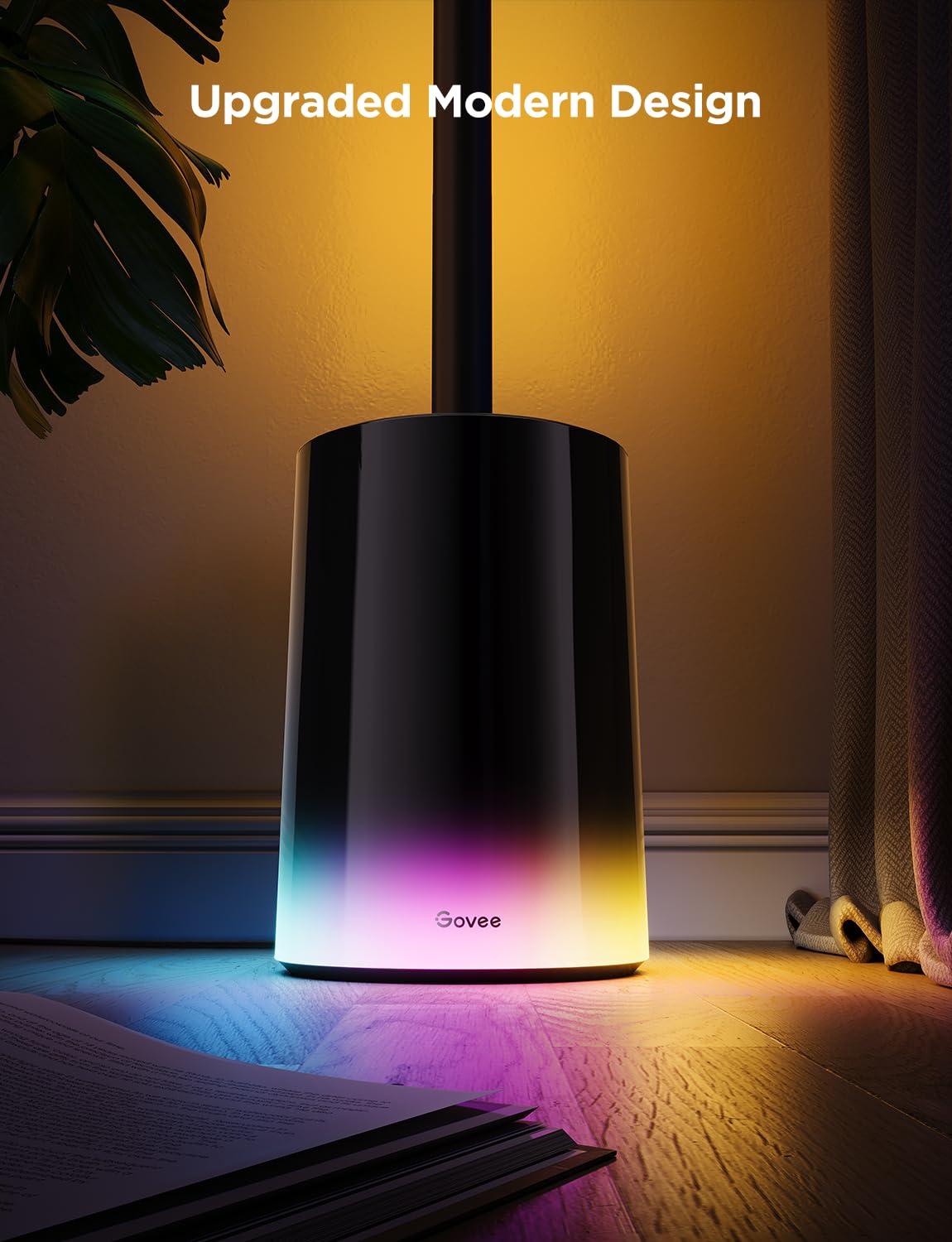Govee Smart Floor Lamp 2, RGBIC LED, 1725lm, Alexa Compatible, Black, Model H607C