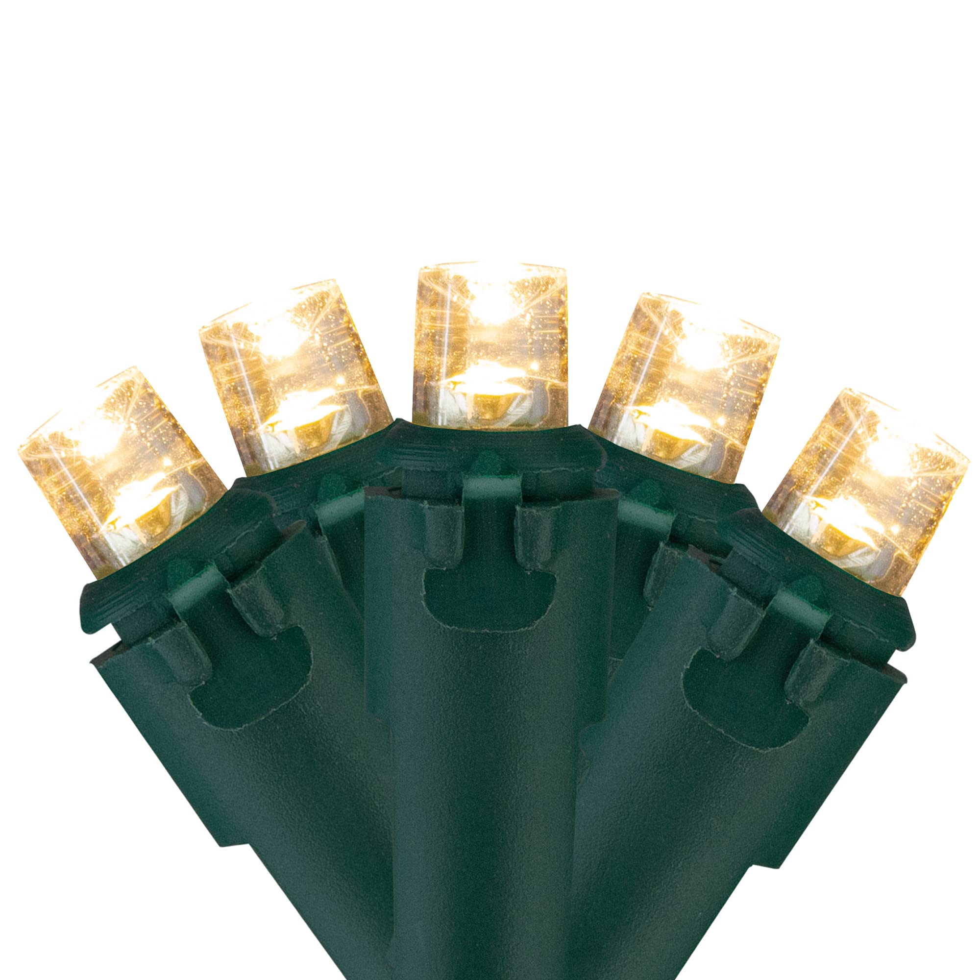 Northlight 50 Warm White LED Christmas Lights - 16.25 ft Green Wire, Plastic