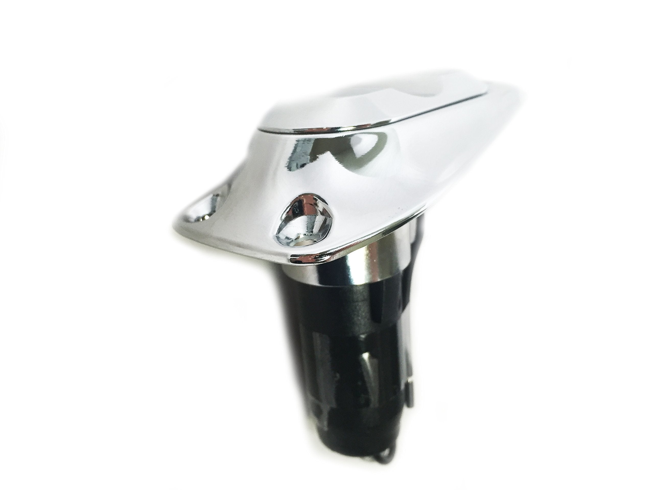 Pactrade Marine Boat 2-Prong Chrome Stern Light Pole Base Sliding Socket Plug-in