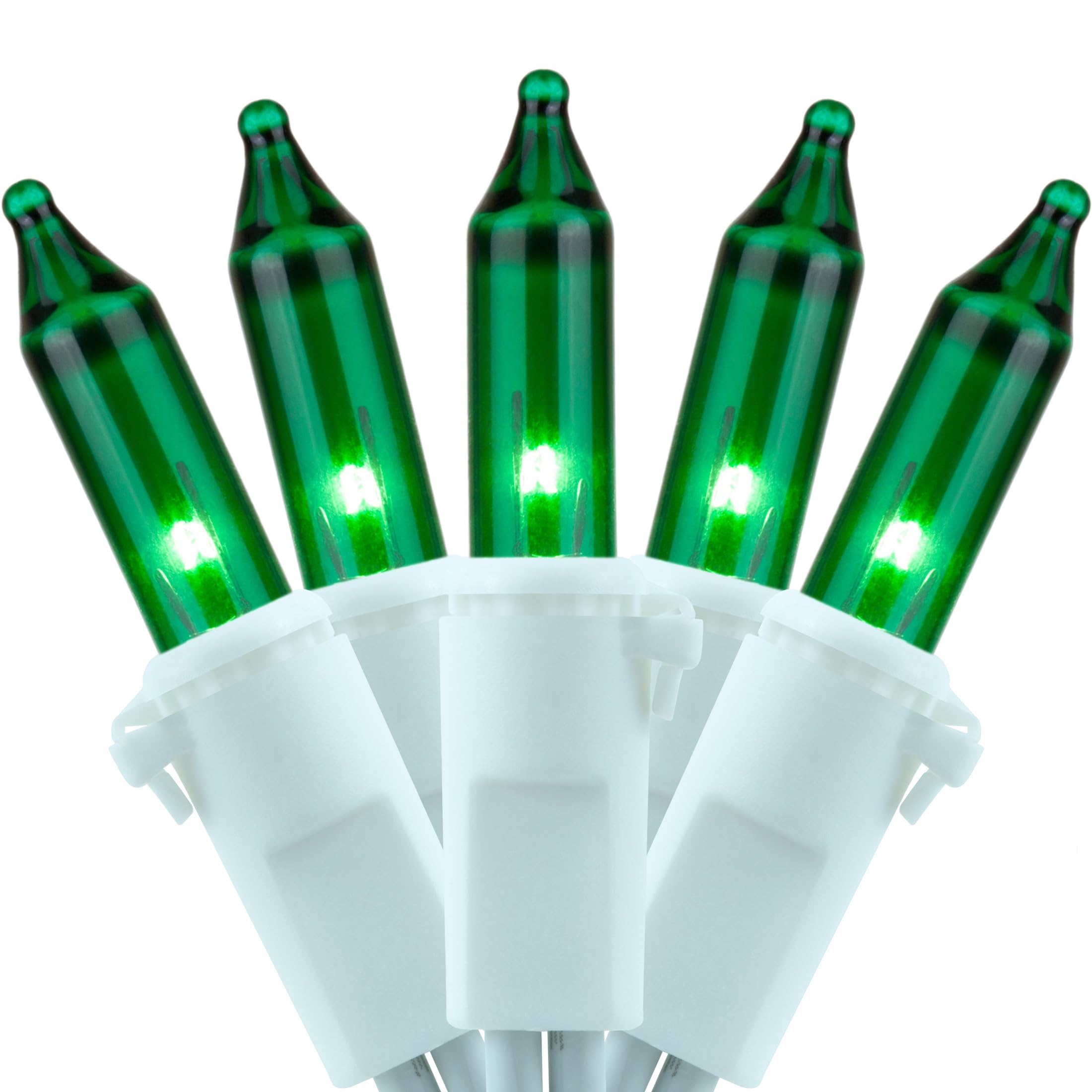 Yuletime Green Christmas Lights, 66Ft 200 Count, Ul Certified, Incandescent Mini Light Set, Model Dds-L-100E/2F, Pack Of 2 Sets