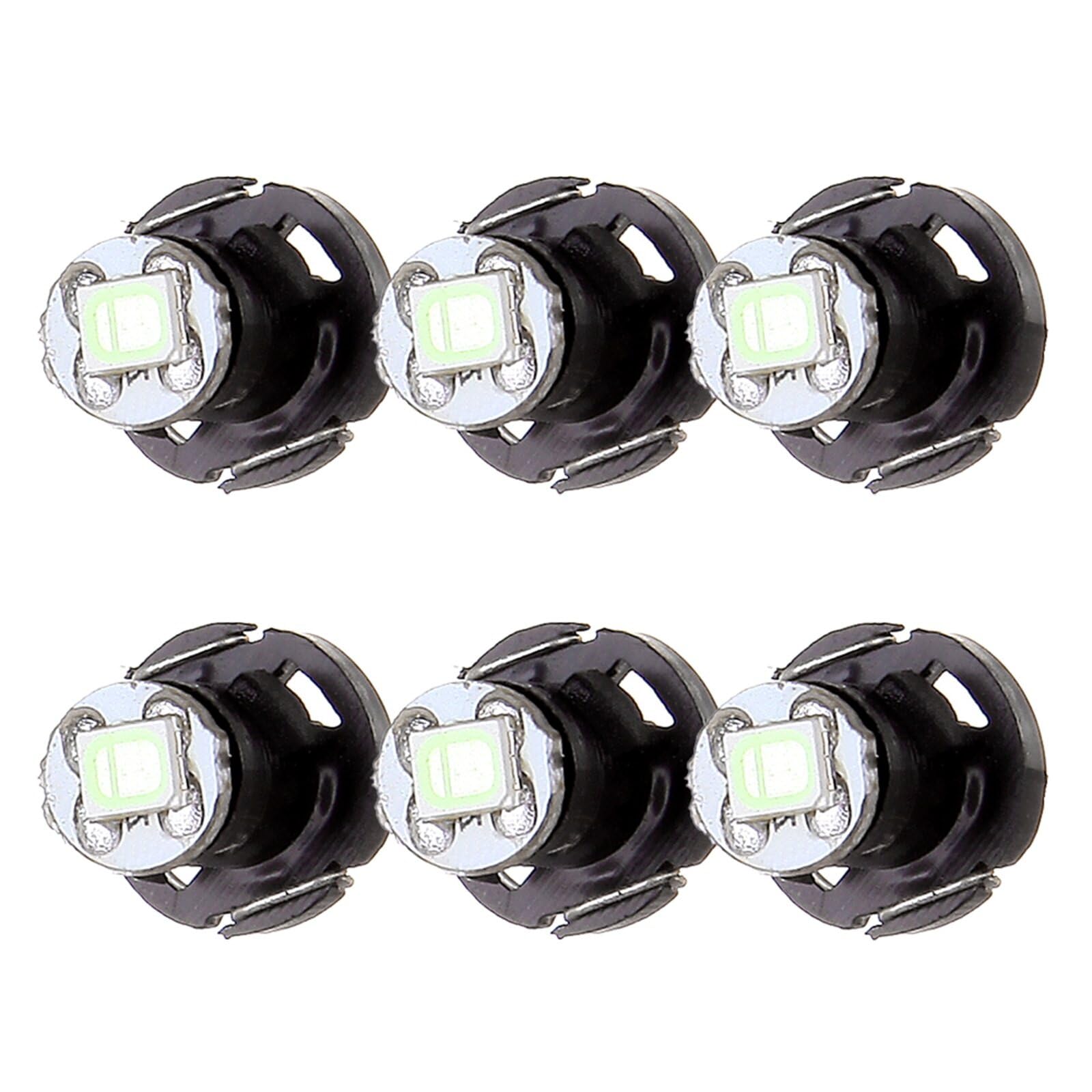 Cciyu 6 Pack T4/T4.2 Neo Wedge Led Bulb A/C Lights (Ice Blue)