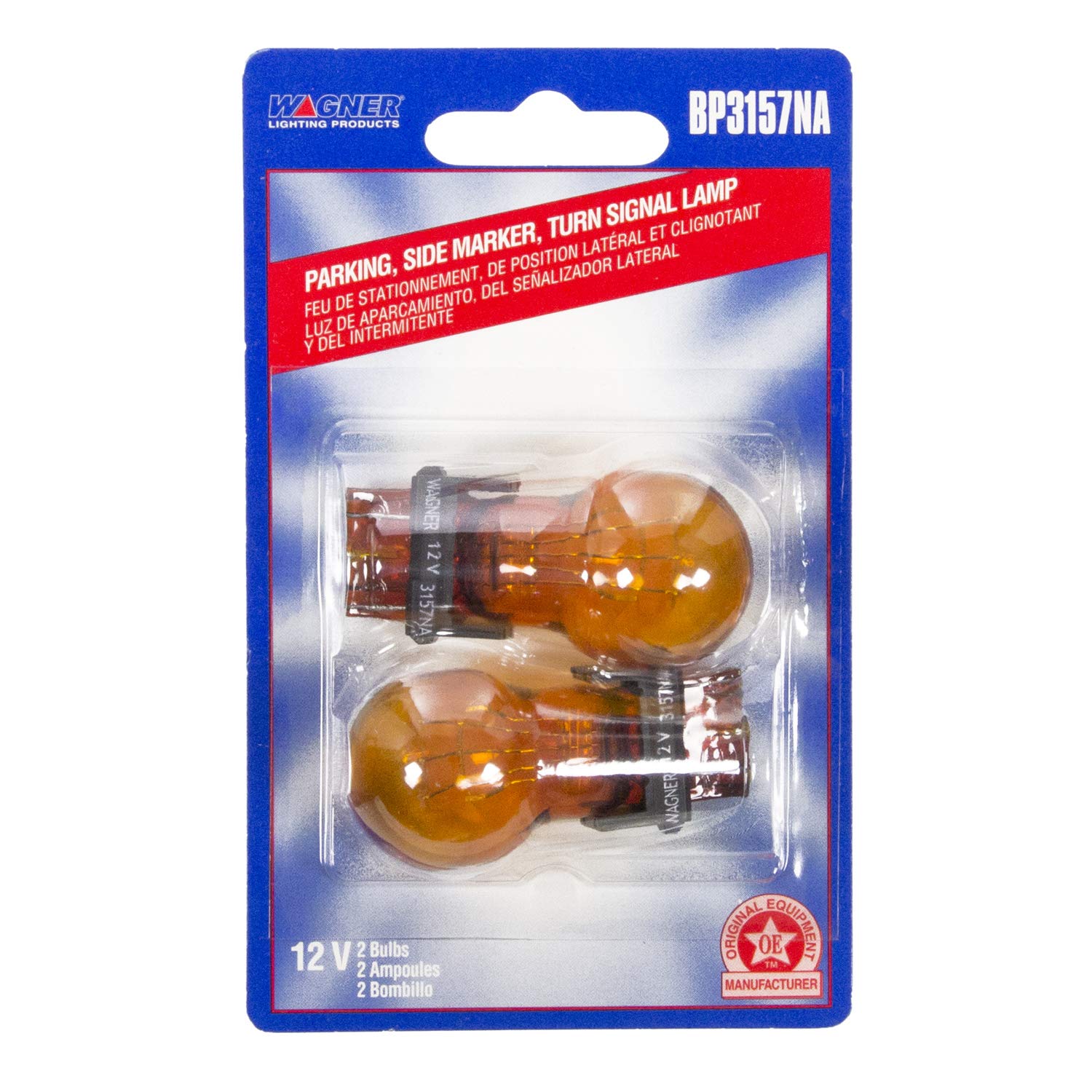 Wagner Multi-Purpose Light Bulb BP3157NA, Glass, Assorted Colors, Card of 2, One Size