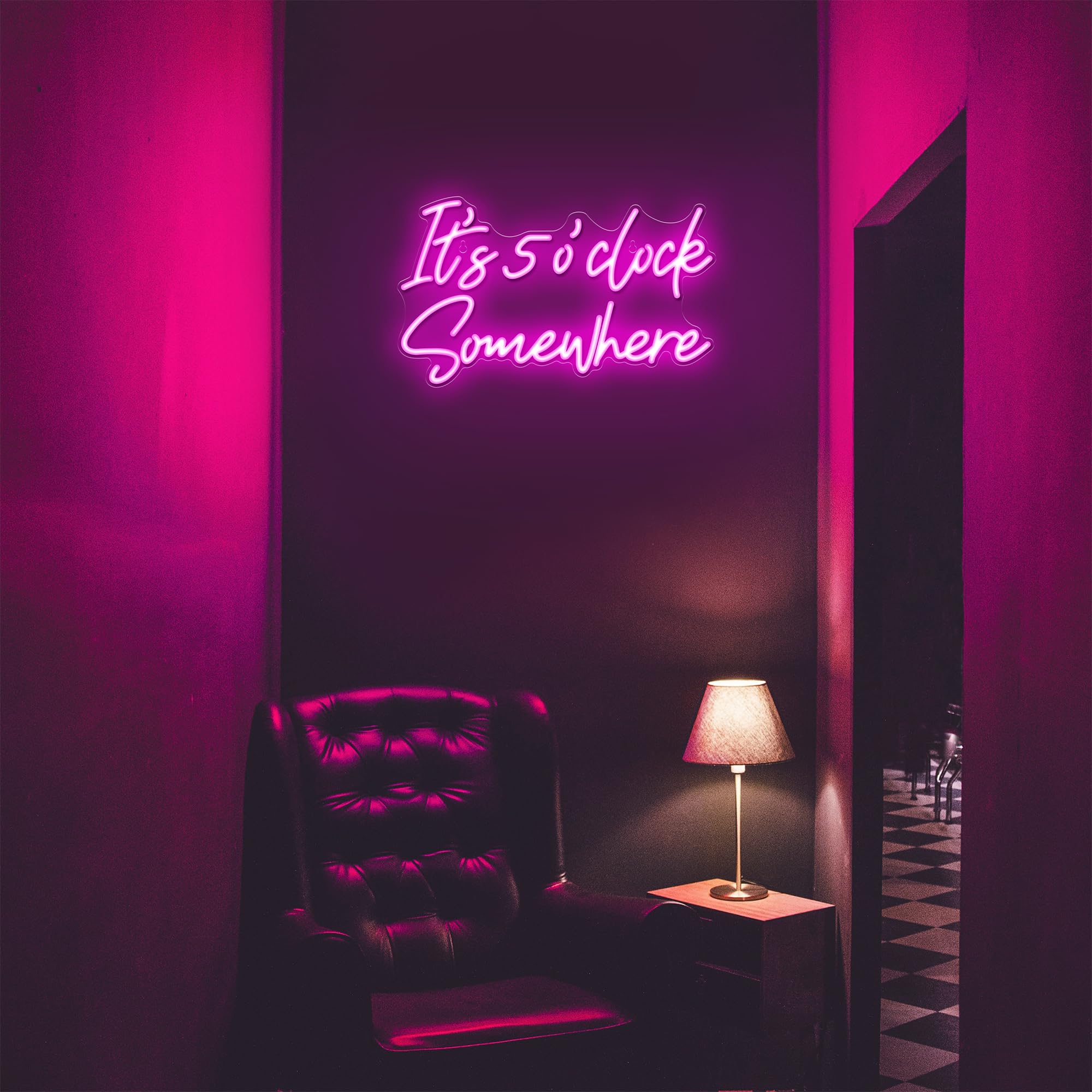 Kavaas Its 5 OClock Somewhere Neon Sign  Neon Bar Signs For Home Bar Decor  Man Cave Pub Party - Best Gifts For Husband  Father  Birthday  Christmas