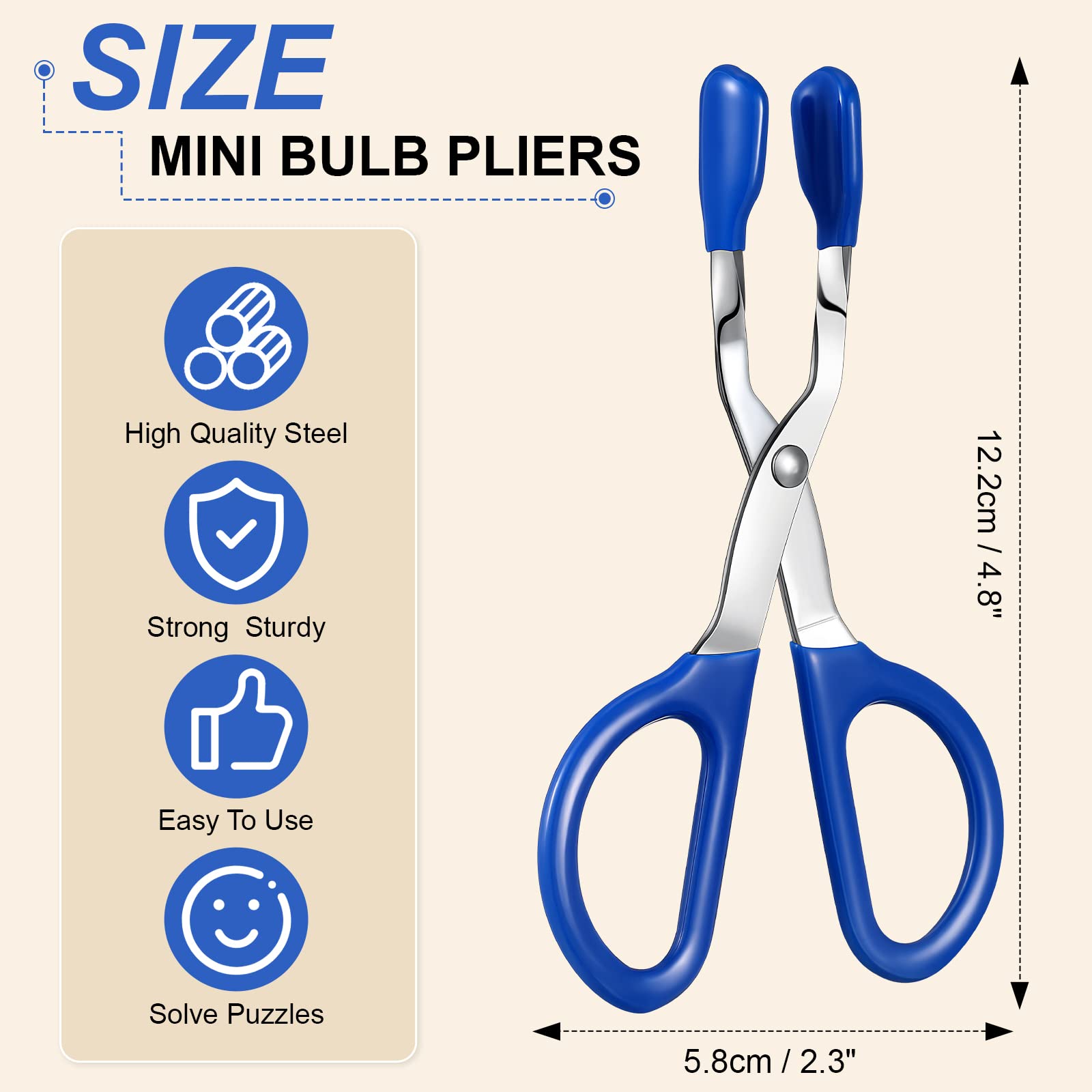 Mini Light Bulb Removal Tool Halogen Bulb Pliers, Car Dashboard Interior Light Bulb Extractor Tool, Broken Bulb Extractor Tool, Common To Removing Hard Reach Miniature Bulbs (Blue)