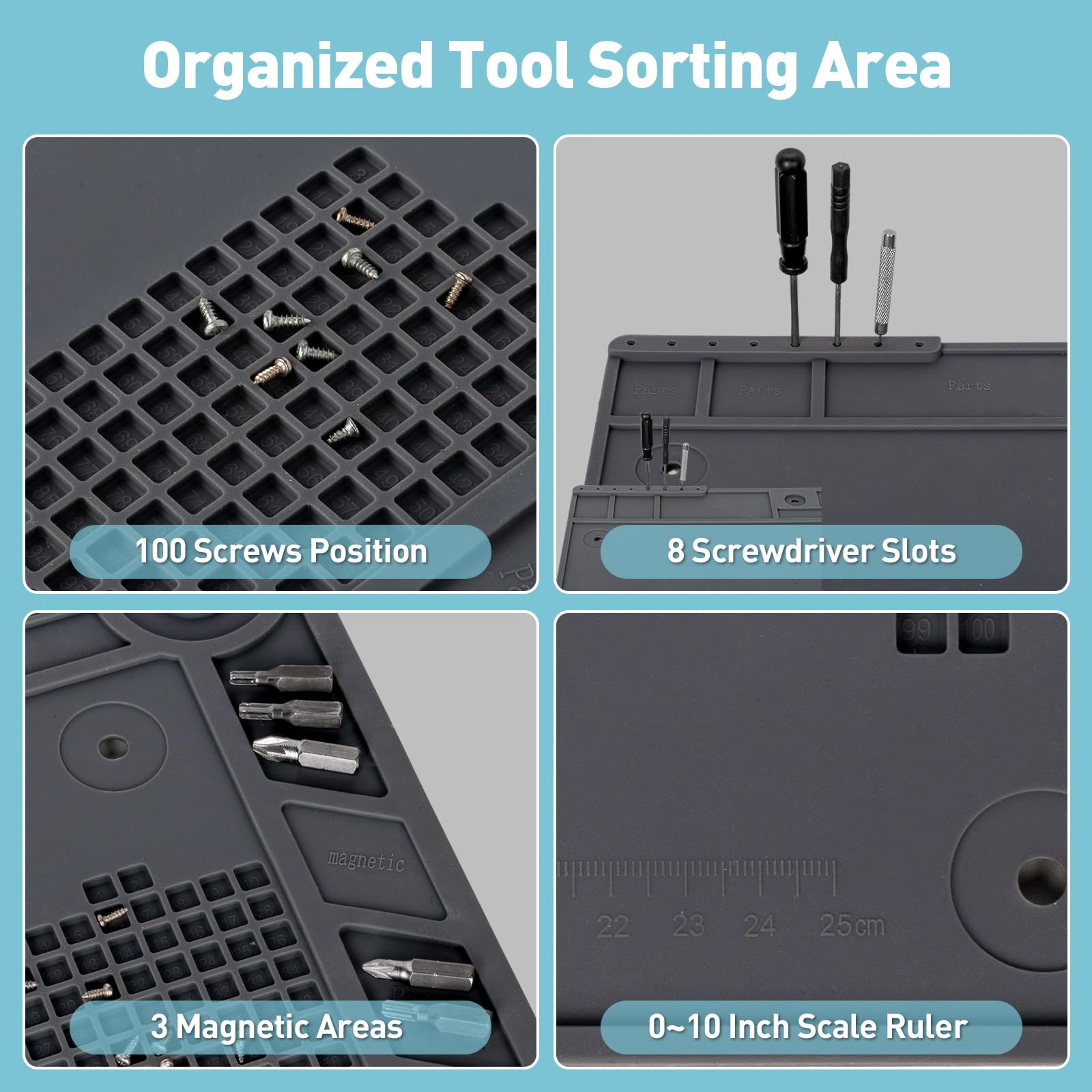 10X Magnifying Glass With Light And Stand, Soldering Helping Hands Repair Mat, Any Color Stepless Dimming Magnifying Lamp, 4 Pcb