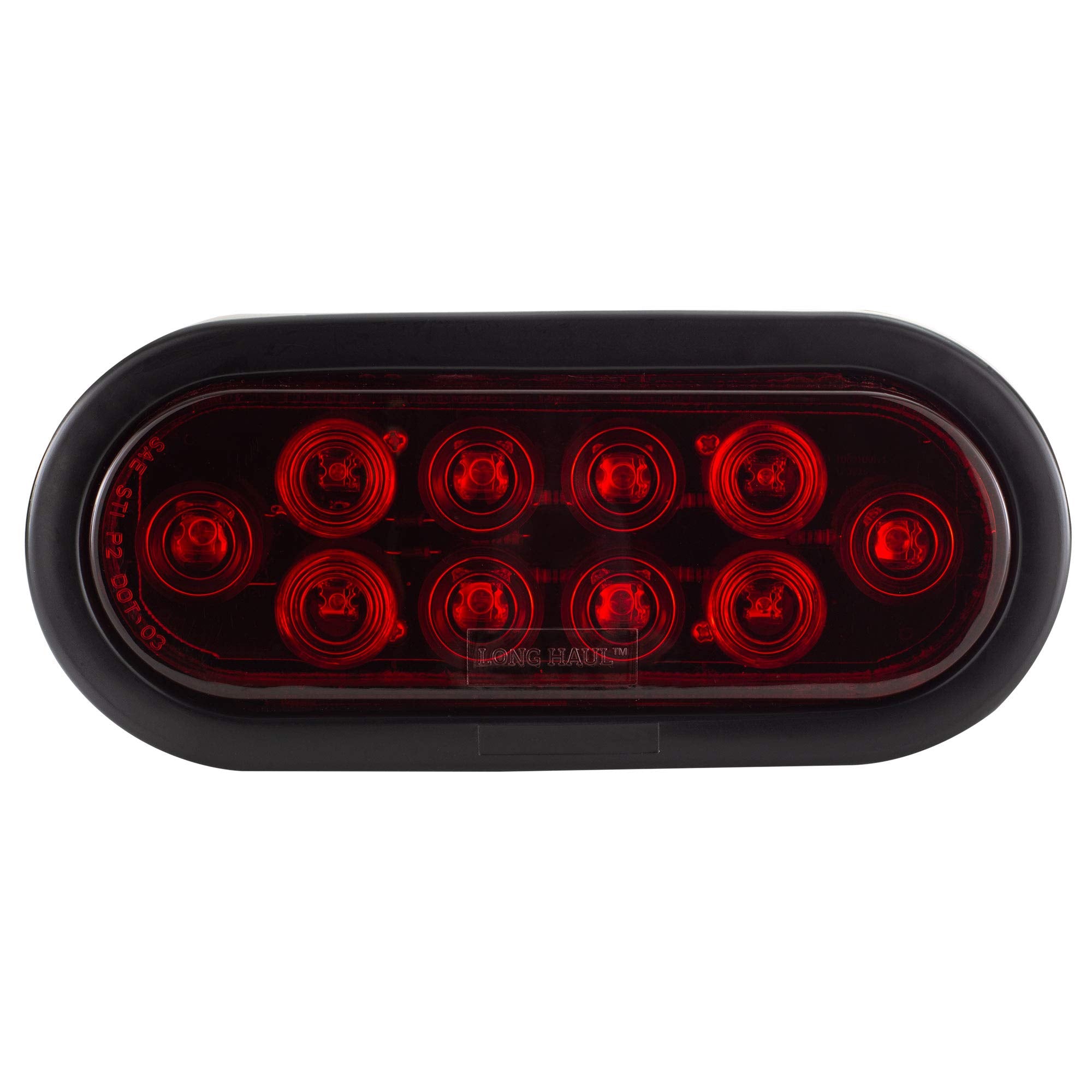 Long Haul Trailer Truck Red 6&quot; Oval Led Sealed Stop Turn Tail Lights (4 Pack)