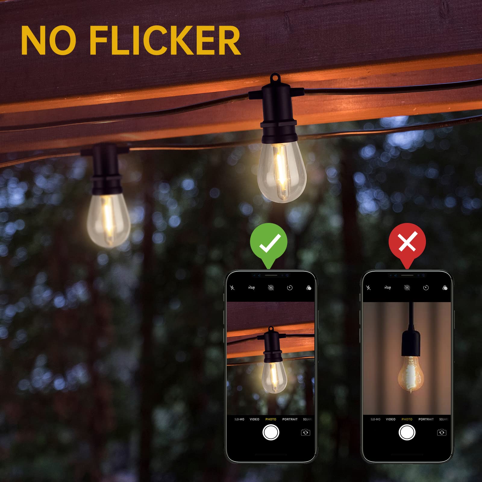 Dge S14 Led Bulb 4 Pack T13 String Light Bulbs 1.5 Watt Replacement Light Bulb, Shatter-Proof And Waterproof Ip65