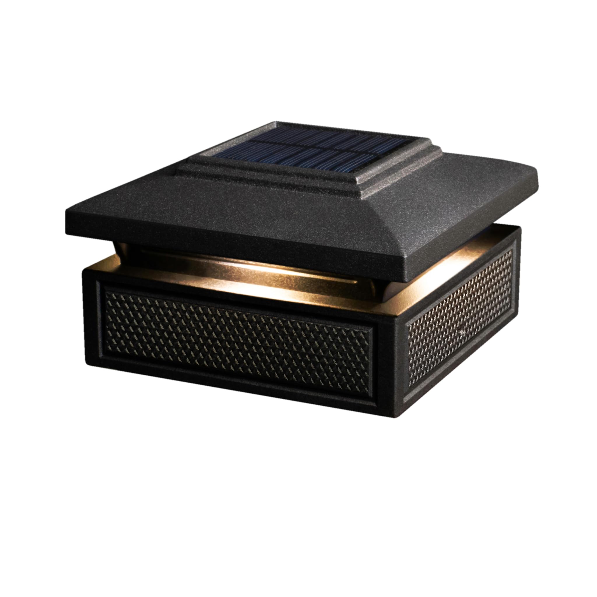 Classy Caps Lumineer Smart Solar Post Cap SLT727 - Adjustable RGB Light Color, Fits 3.5x3.5, 4x4, 4.25x4.25 Posts, 30 Lumens, Sm